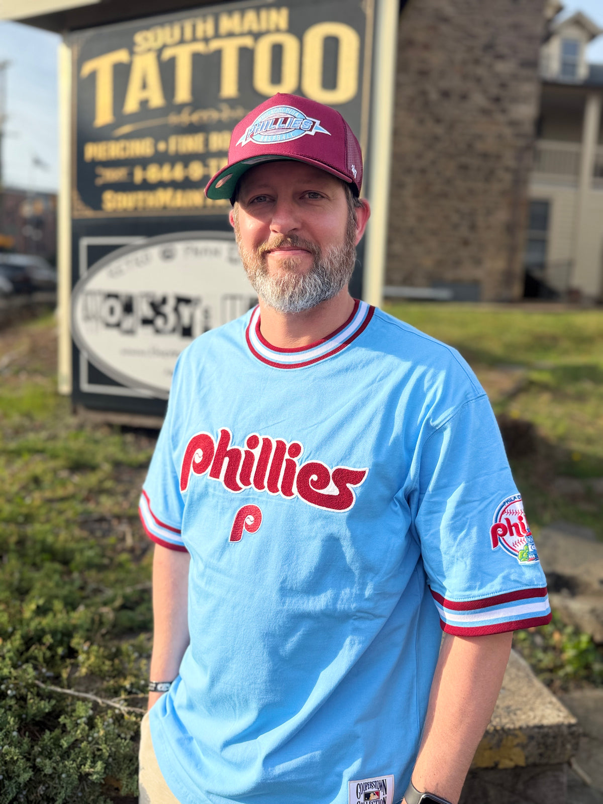 Phillies Throwback Wild Pitch Ringer T‑Shirt – Monkey's Uncle