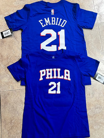 Embiid name and number kids tee