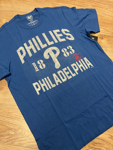 Phillies Jetty Blue On Track Franklin Tee