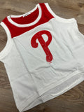 Phillies Ladies White Wash Premier Zoey Muscle Tank