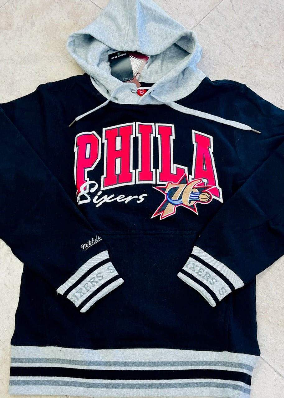 Sixers Vintage NBA Embroidered Hoodie – Monkey's Uncle