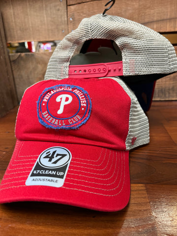 Phillies Red Garland Cleanup Trucker Hat