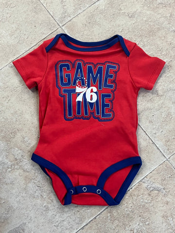 Game time Sixers red onesie