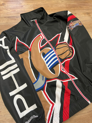 Sixers Exploded Logo Wind Breaker