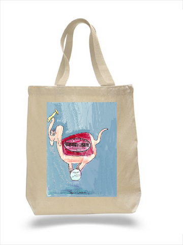 Travis Baseball Elephant Tote Bag - PREORDER