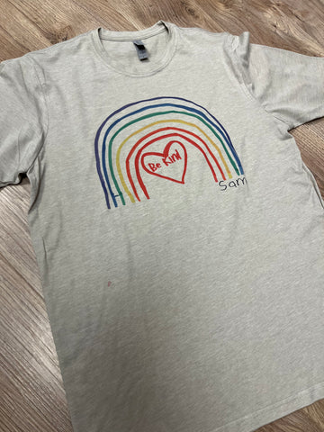 Toddler Be kind rainbow - sam tee shirt