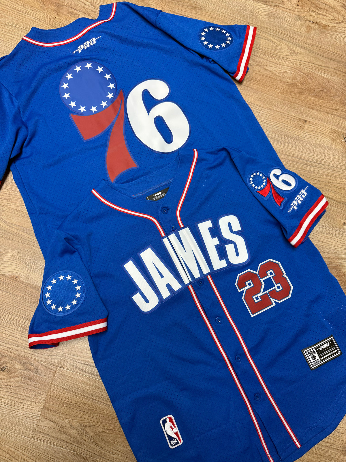 Lebron James Sixers Throwback Mesh Baseball Jersey