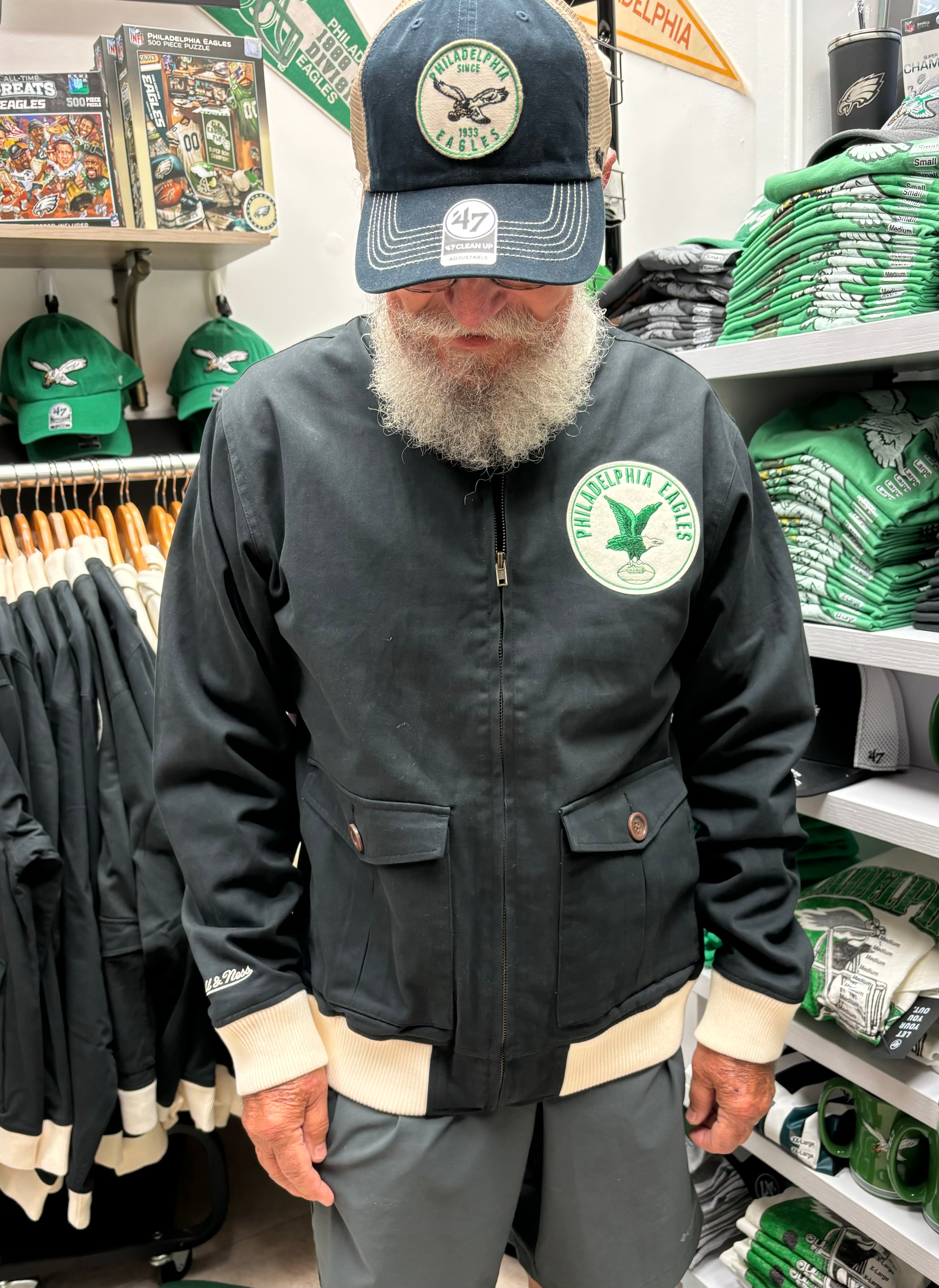 Eagles Replay Cotton Twill Jacket Vintage Logo