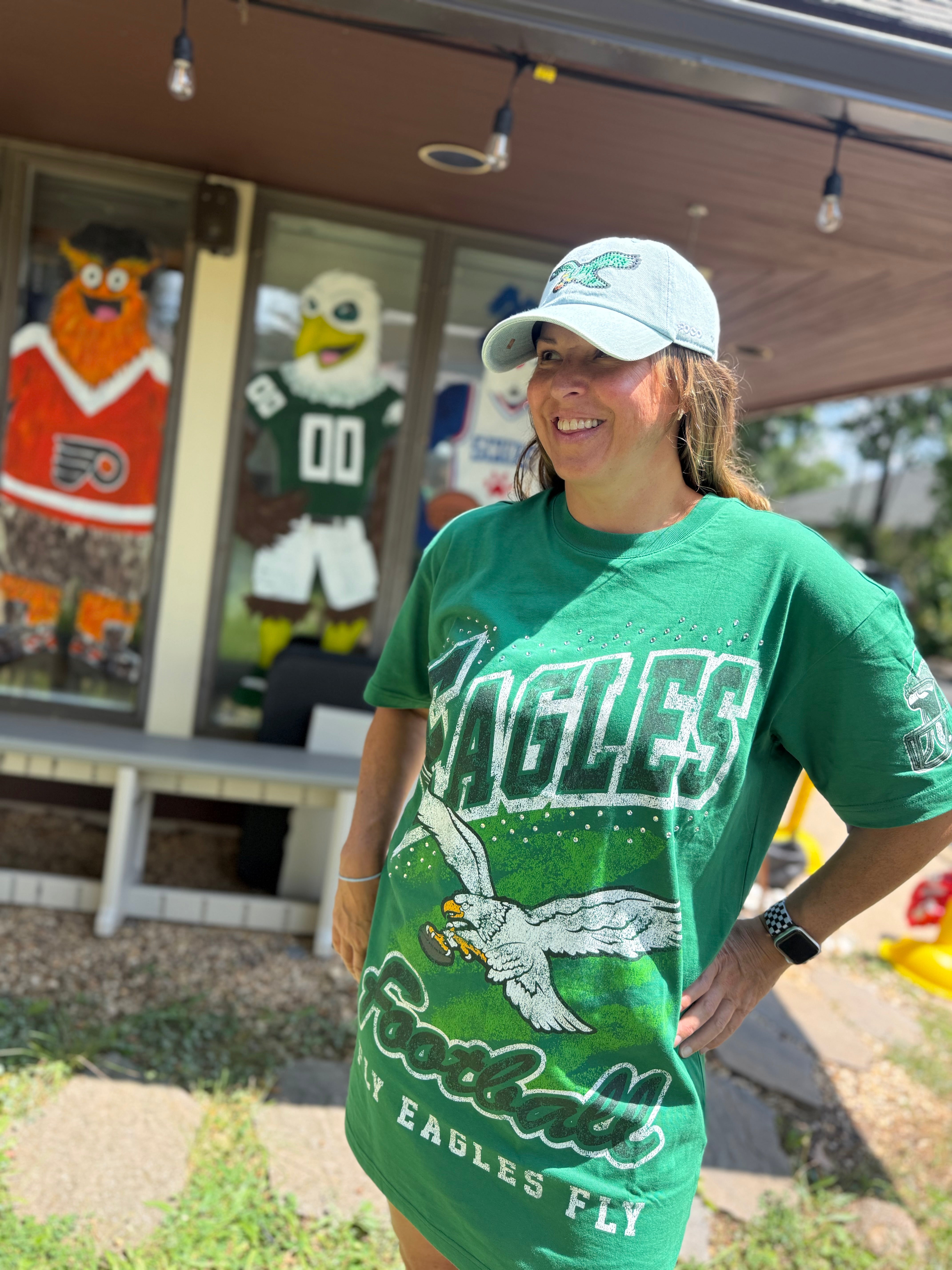 Philadelphia Eagles Historic Gemstone Swash T Shirt Dress