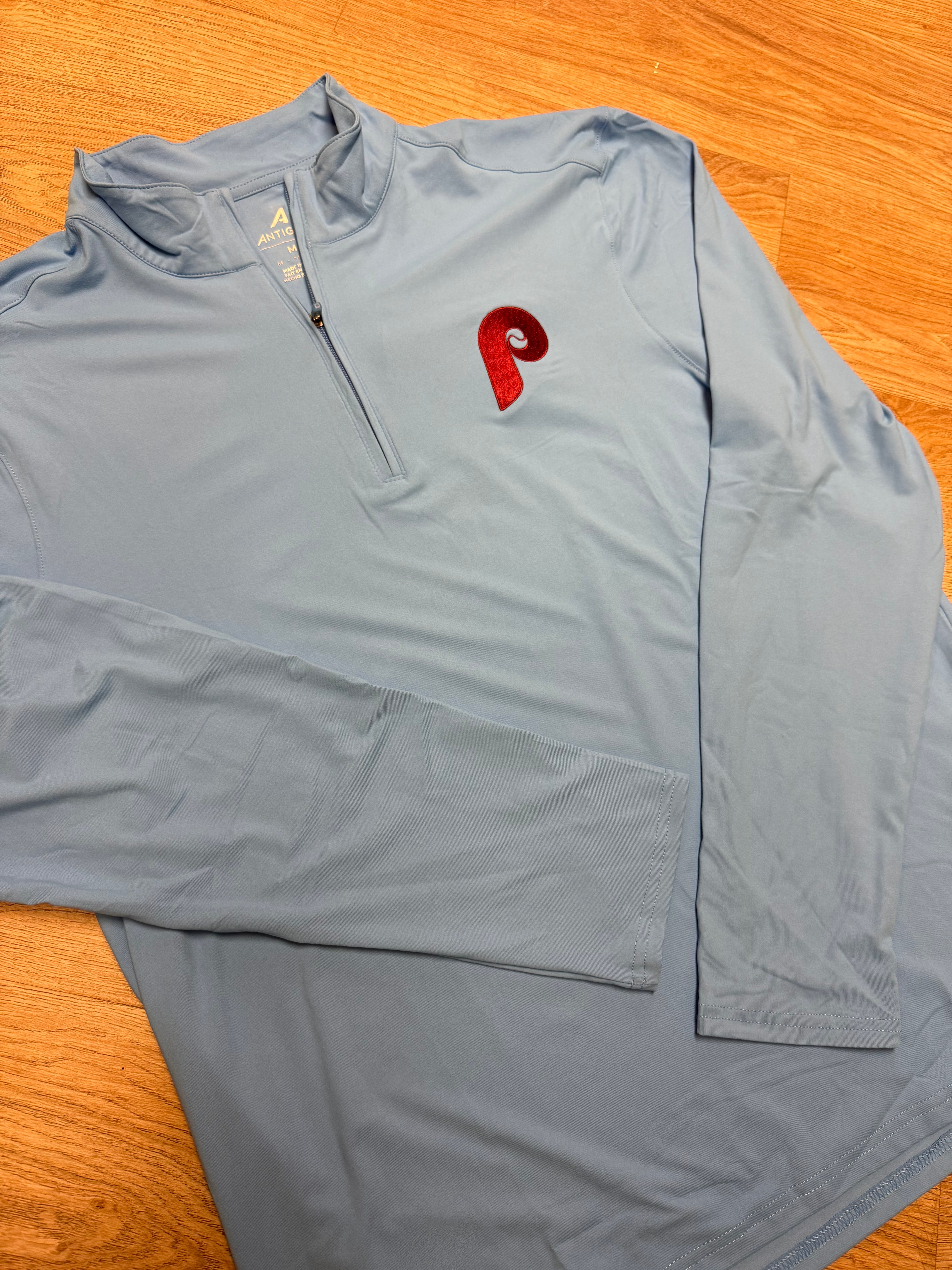Philadelphia Phillies Powder Blue 1/4 Zip Pullover