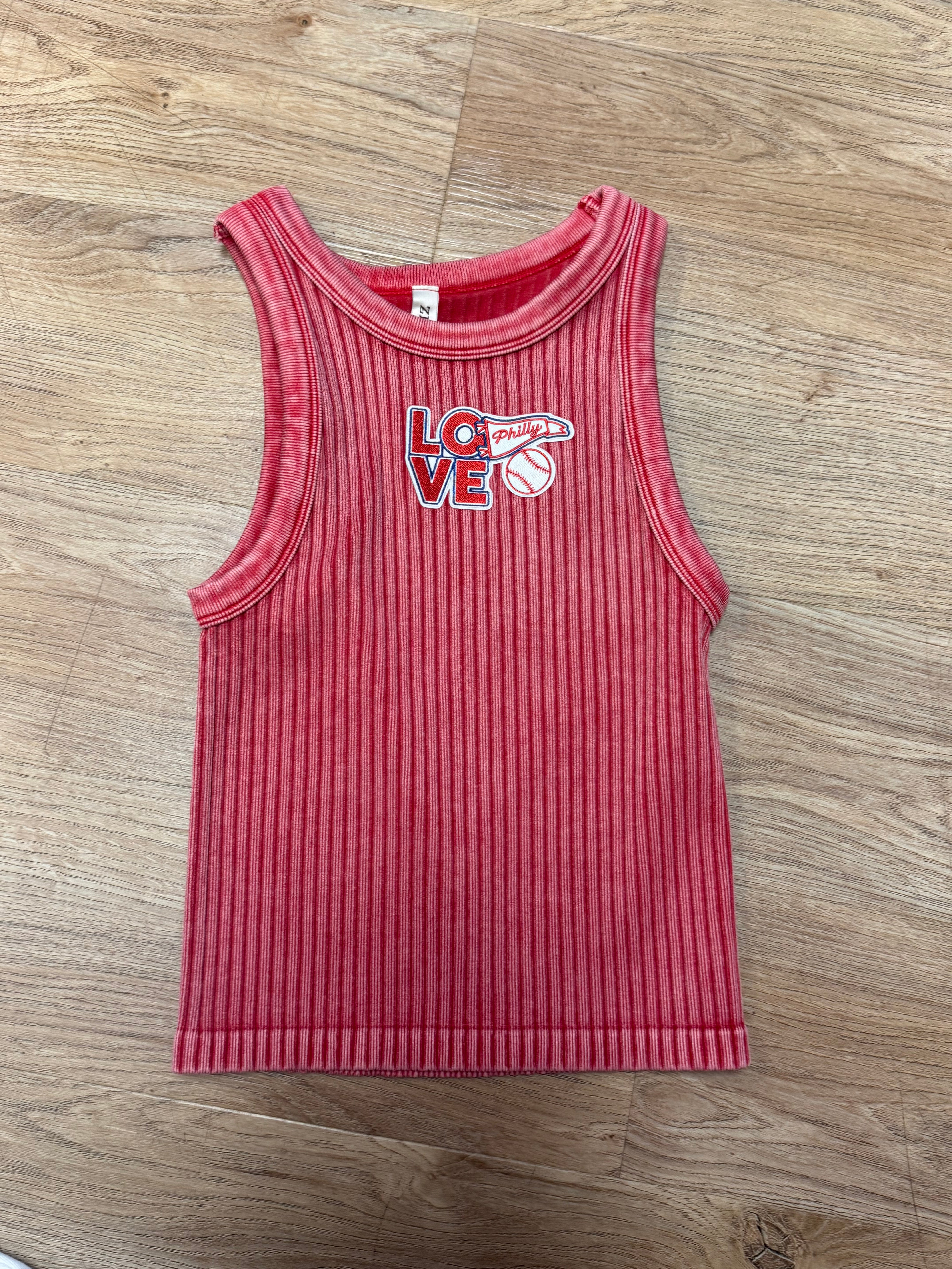 Love Philly ribbed baby doll tank