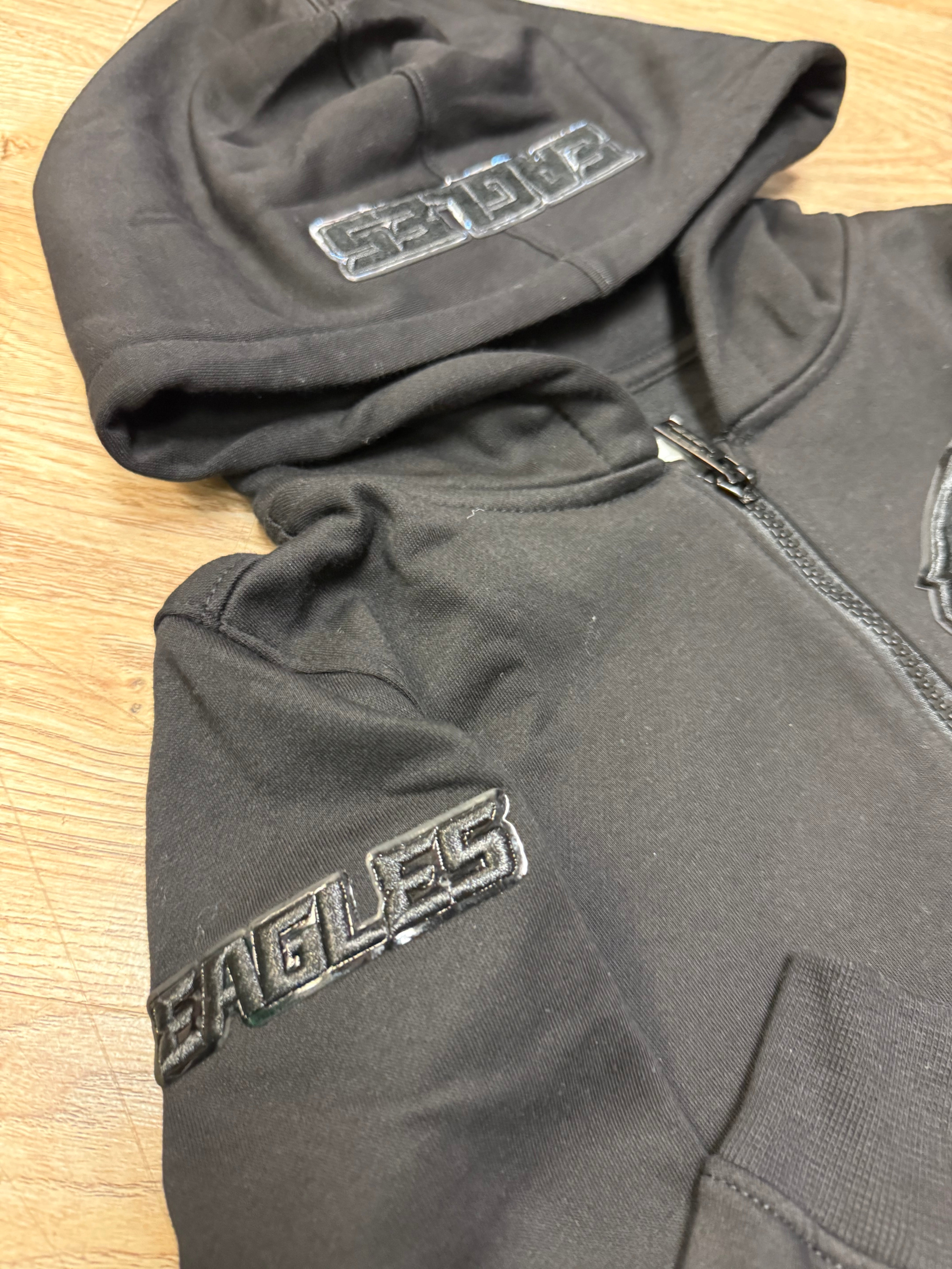 Eagles Kids Triple Black Full Zip Hoody
