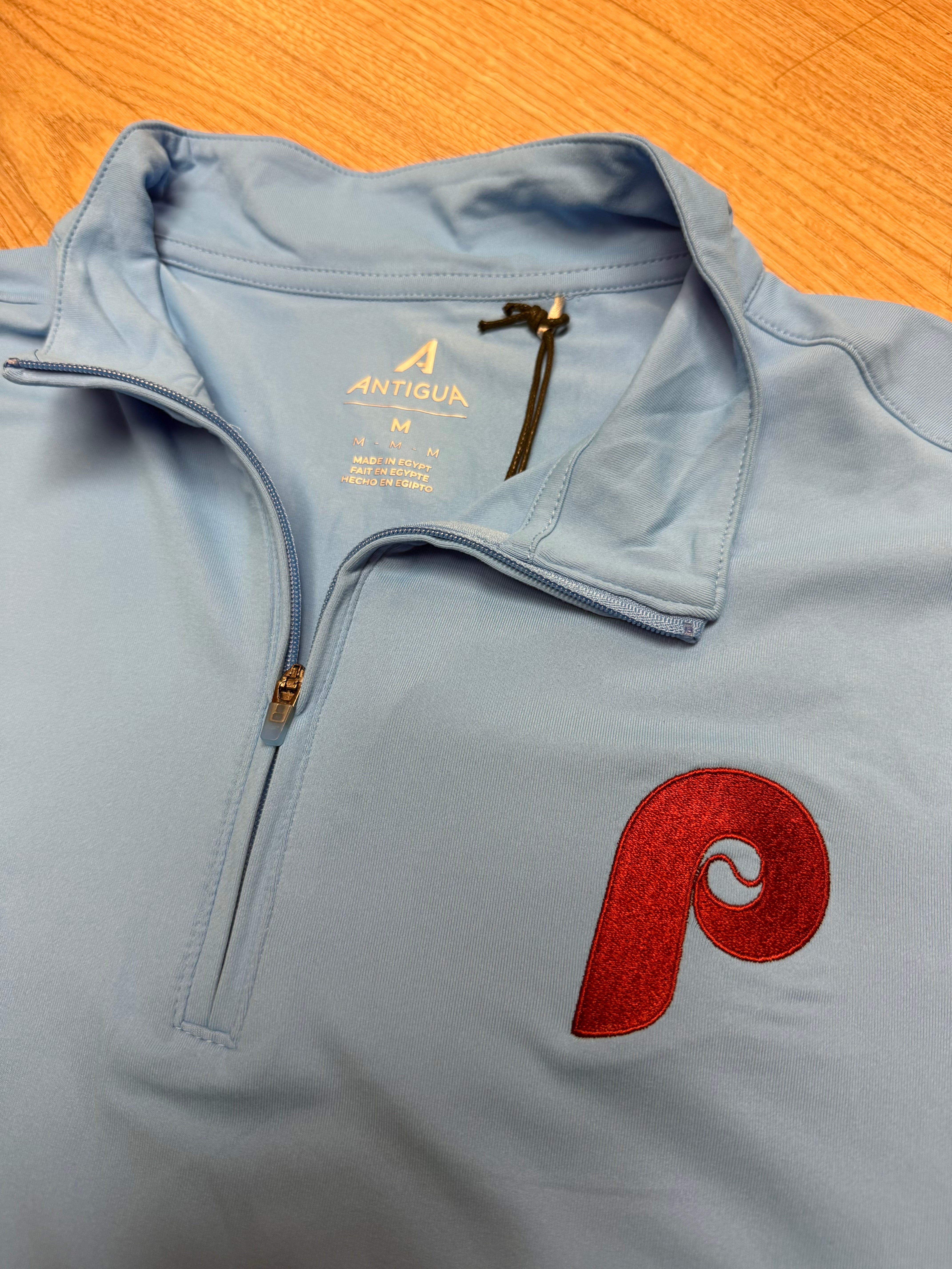 Philadelphia Phillies Powder Blue 1/4 Zip Pullover