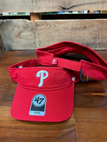 Phillies red cleanup Visor