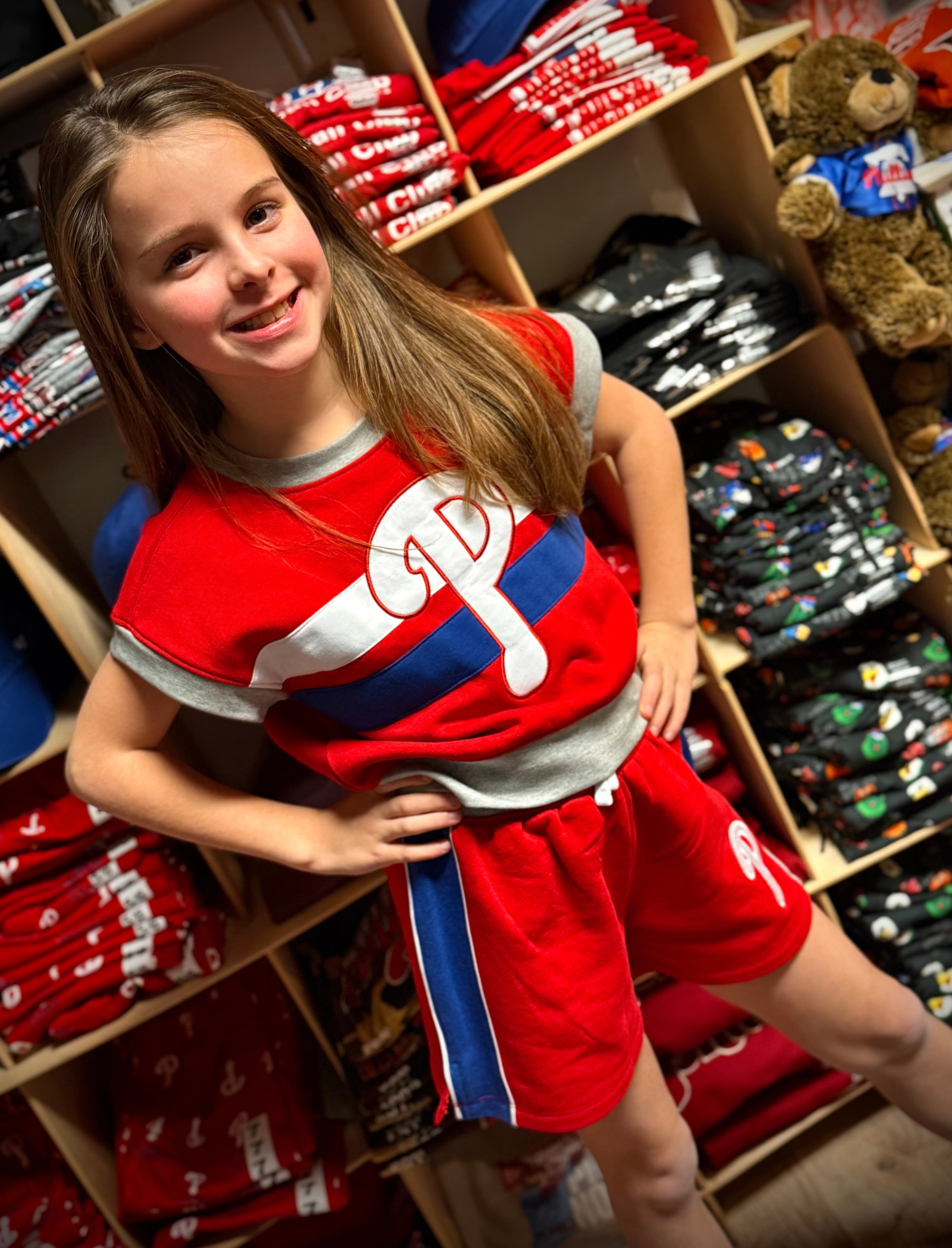 Girls Phillies Fleece Shorts