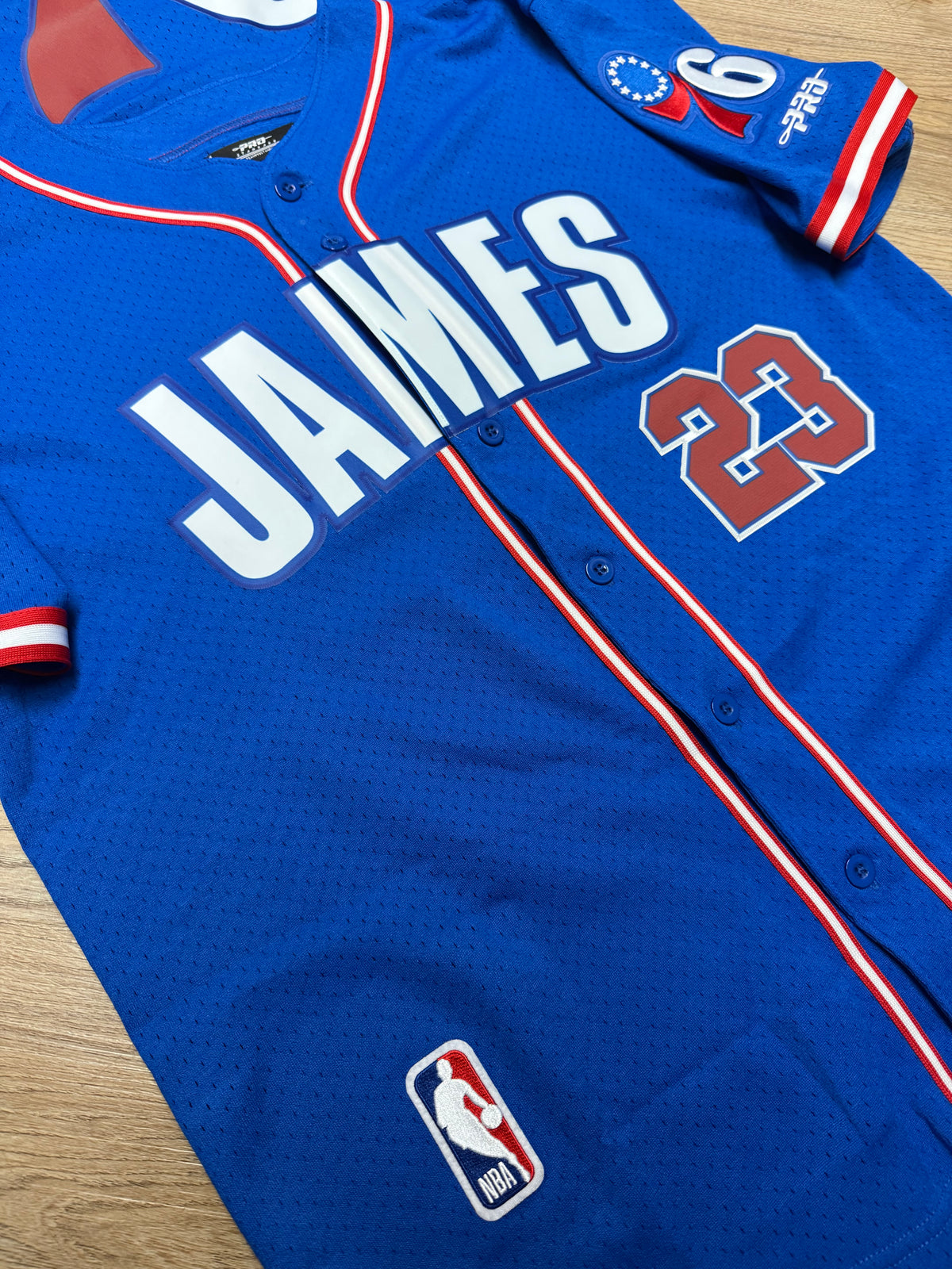 Lebron James Sixers Throwback Mesh Baseball Jersey