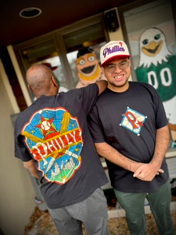 Stained Glass Church of Philly Baseball Tee