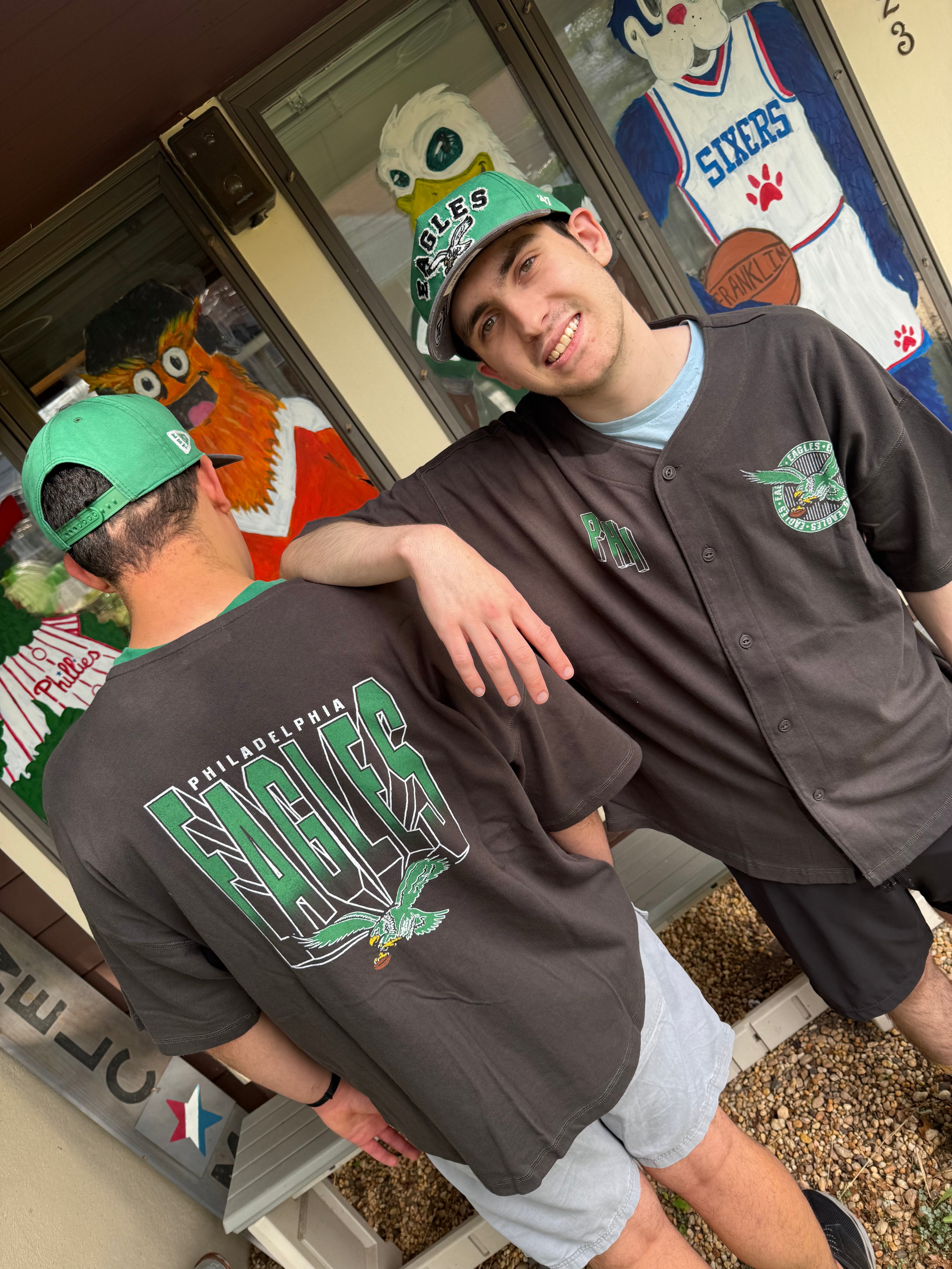 Eagles Throwback Baseball Tee Shirt Jersey