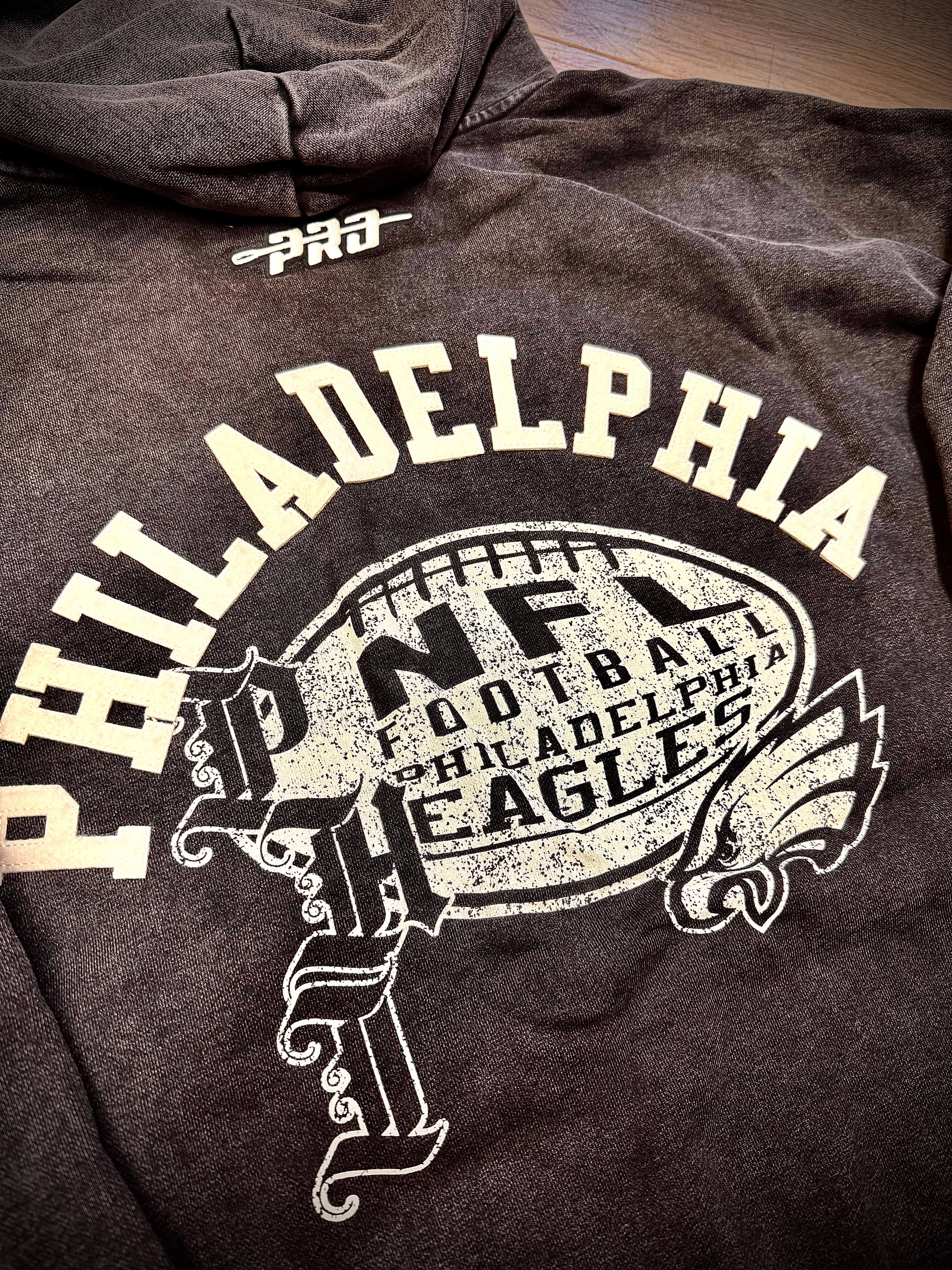 Eagles Street Team Enzyme Wash Patchwork Hoodie