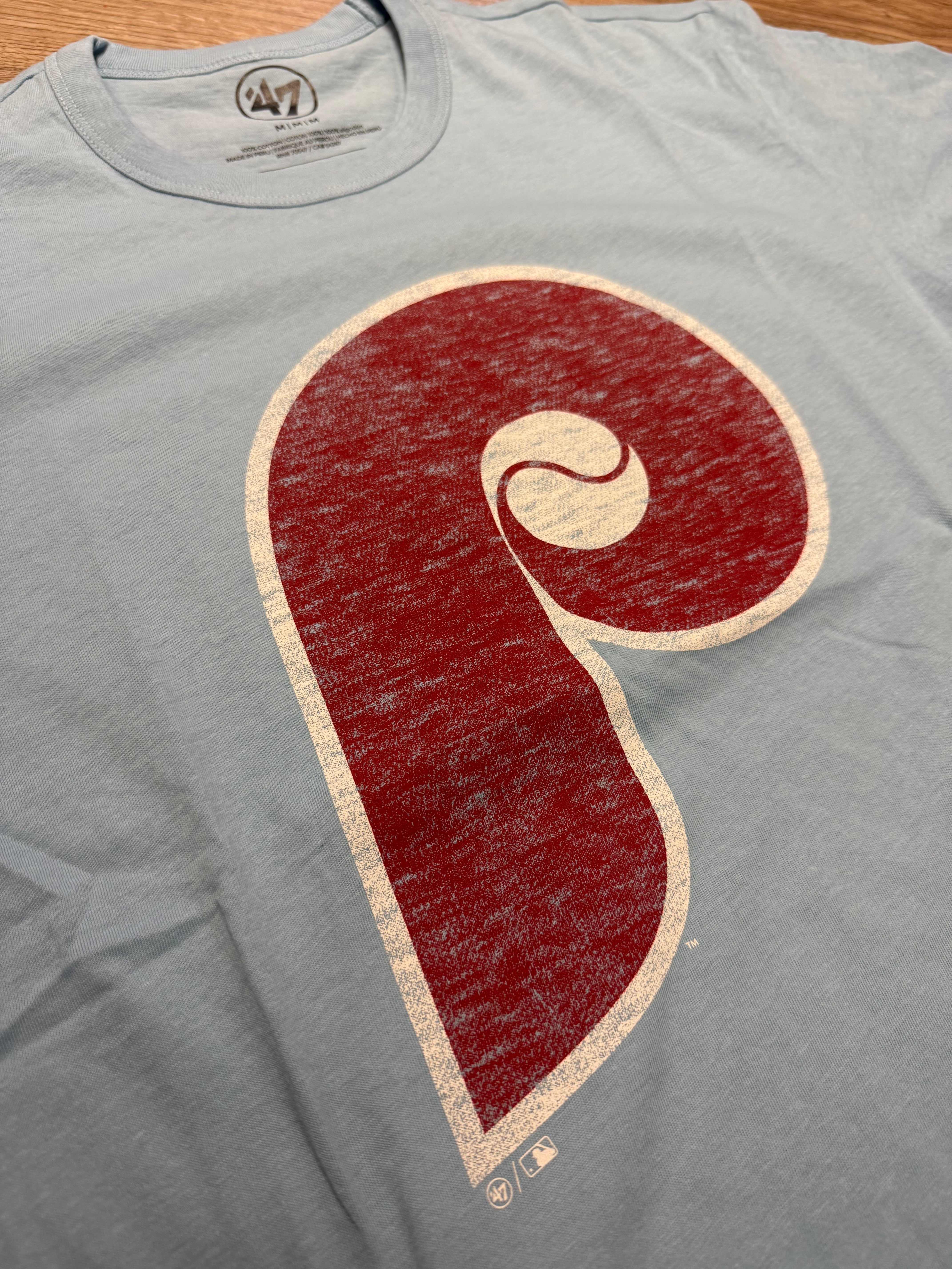 Philadelphia Phillies Throwback Powder Blue P Premier Franklin Tee