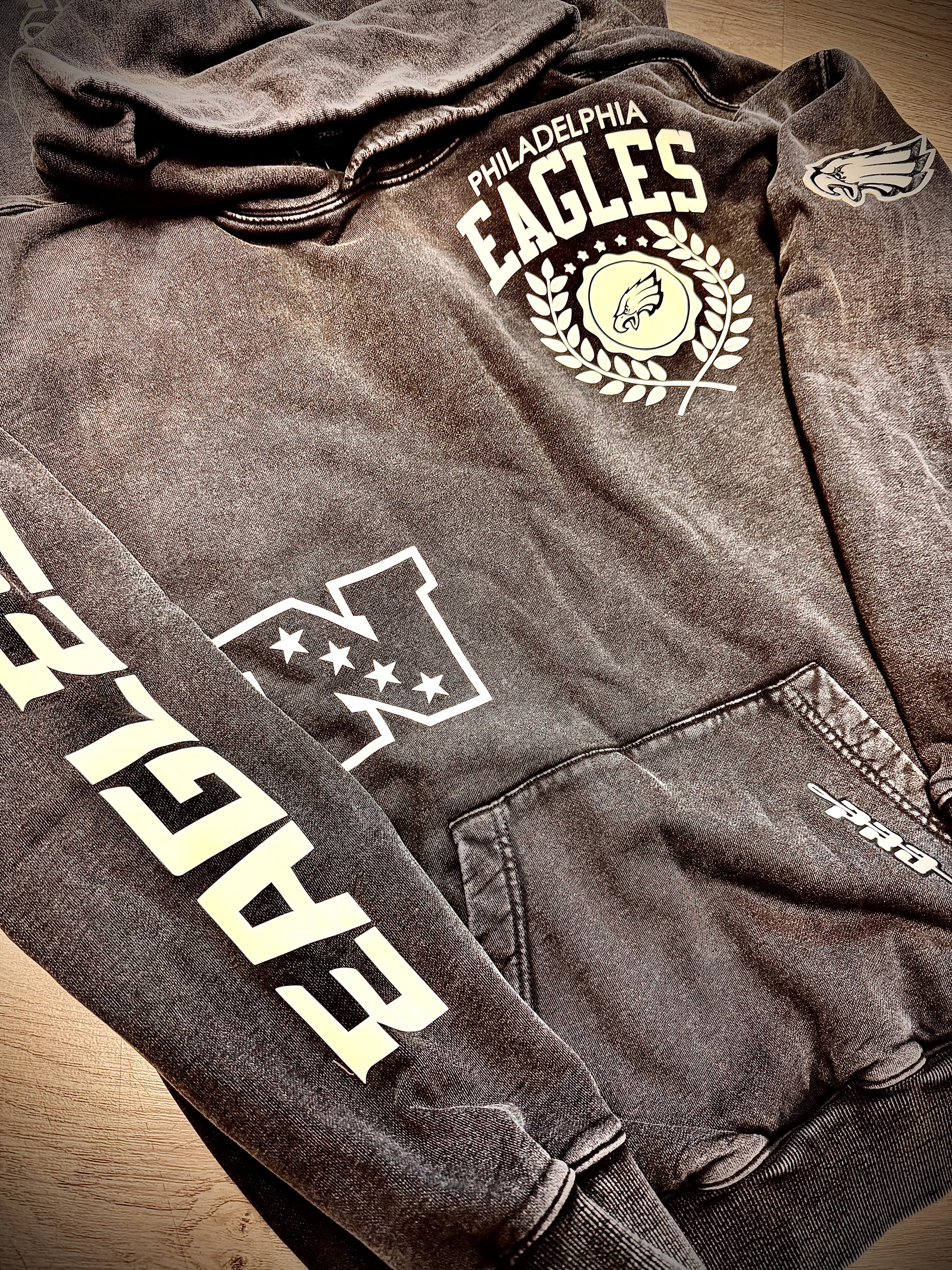 Eagles Street Team Enzyme Wash Patchwork Hoodie