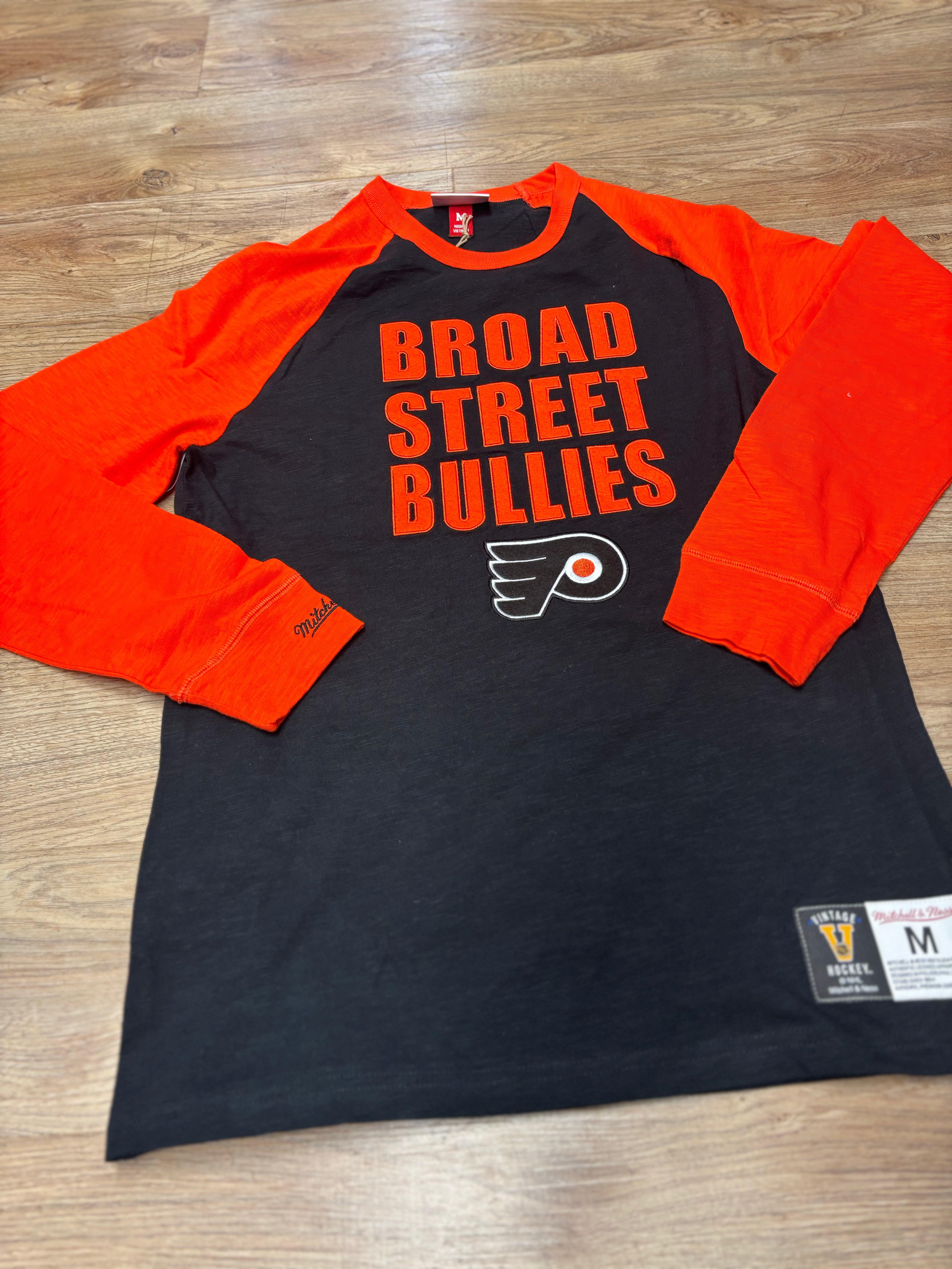 Flyers long sleeve Broad St Bullied Embroidered tee