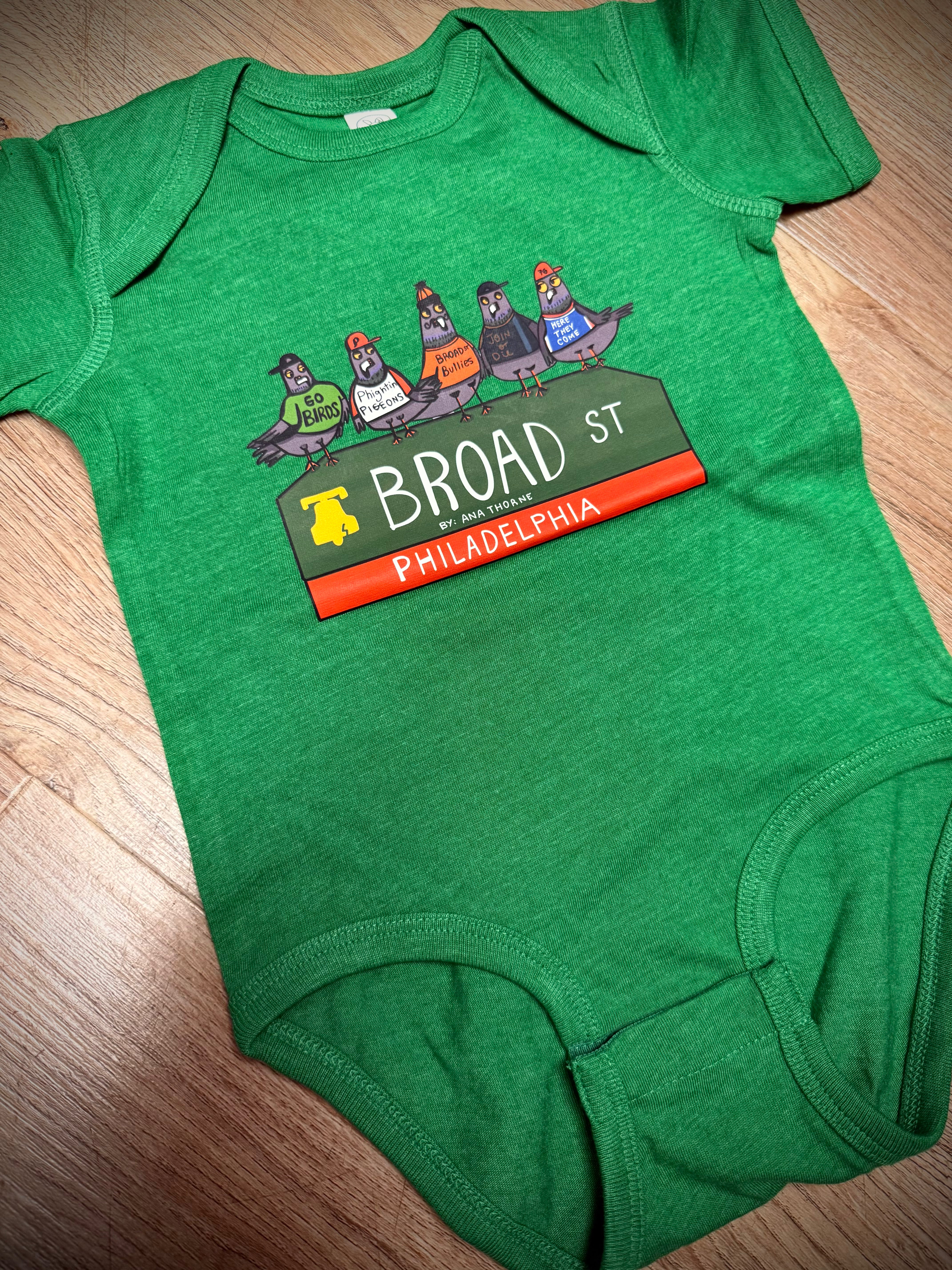 Baby Broad Street Birds Philadelphia Onesie