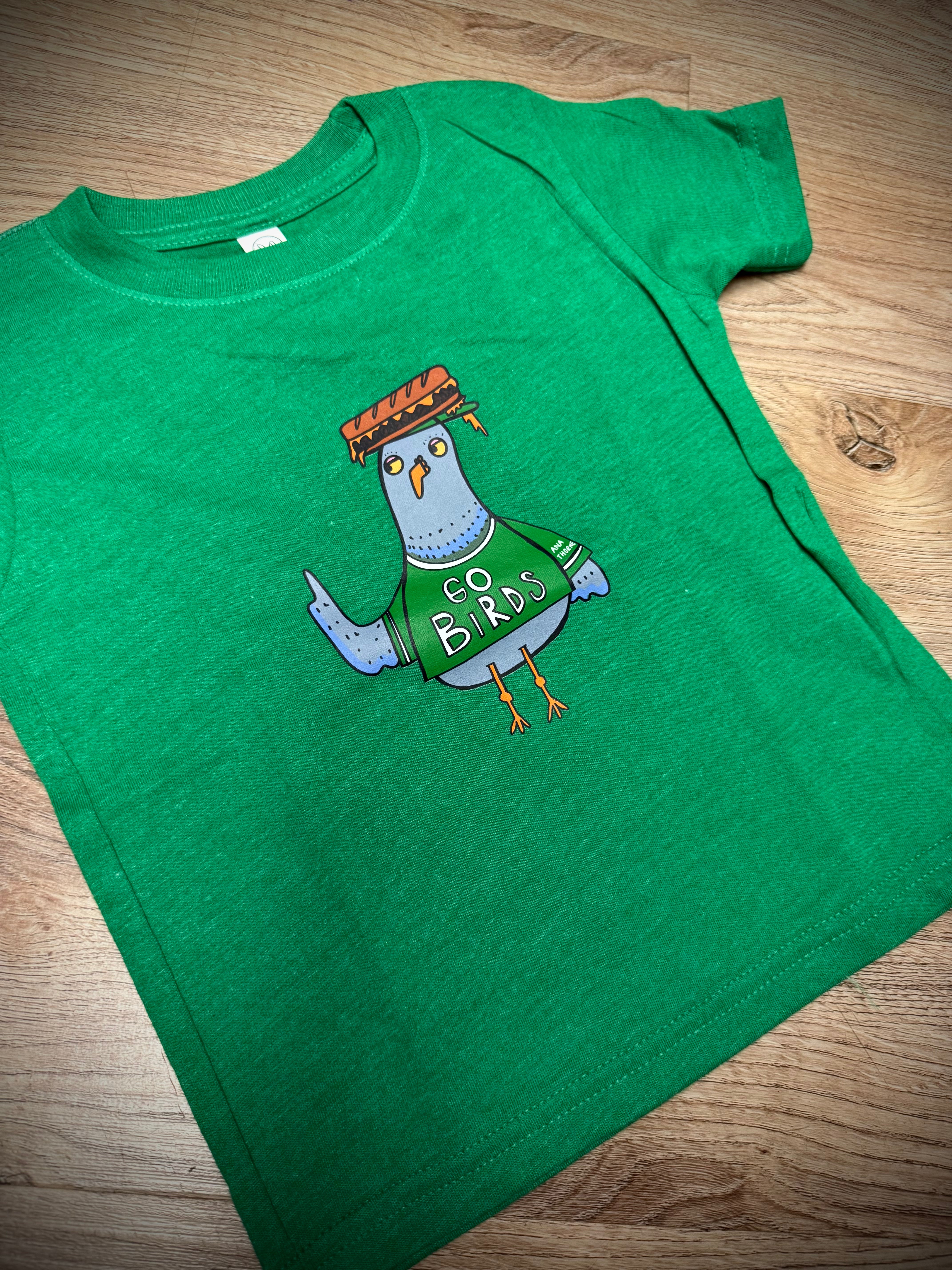 Toddler Philly Cheesesteak Pigeon Tee