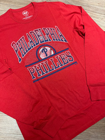 Phillies Racer Red Too Spin Franklin Long Sleeve