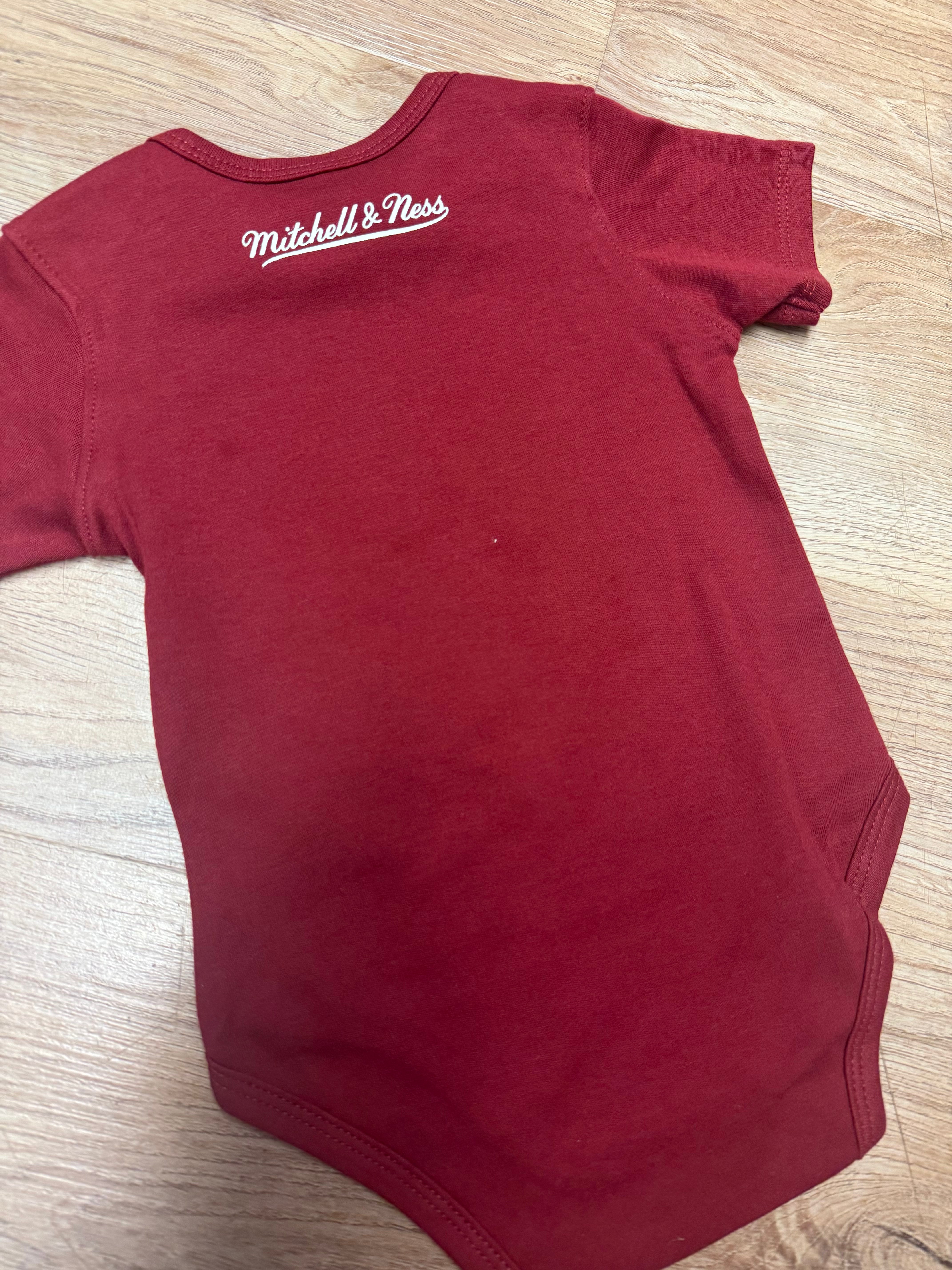 Phillies Baby Maroon Throwback P Onesie