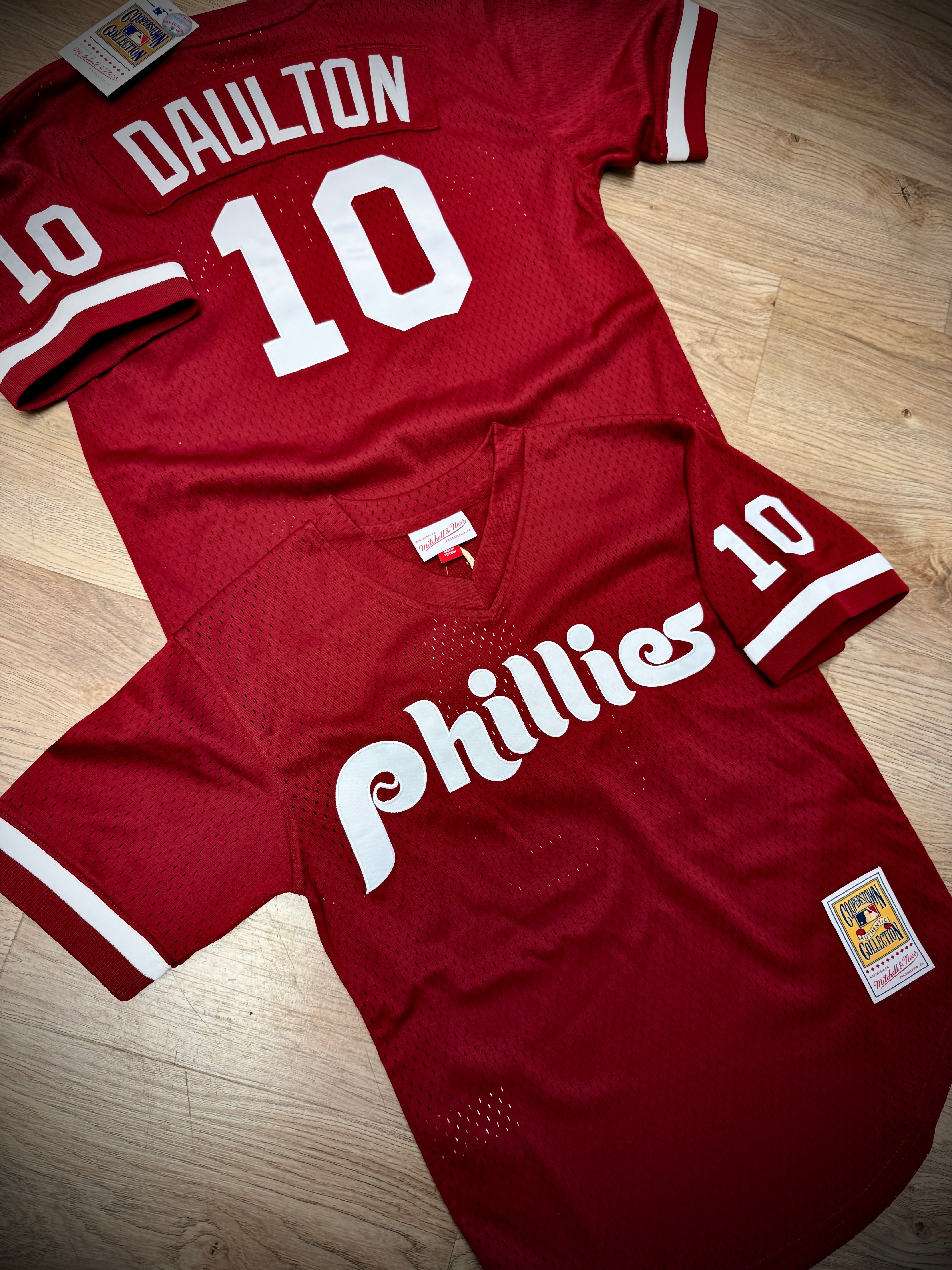 Kids Darren Daulton Throwback Phillies Mesh BP Jersey