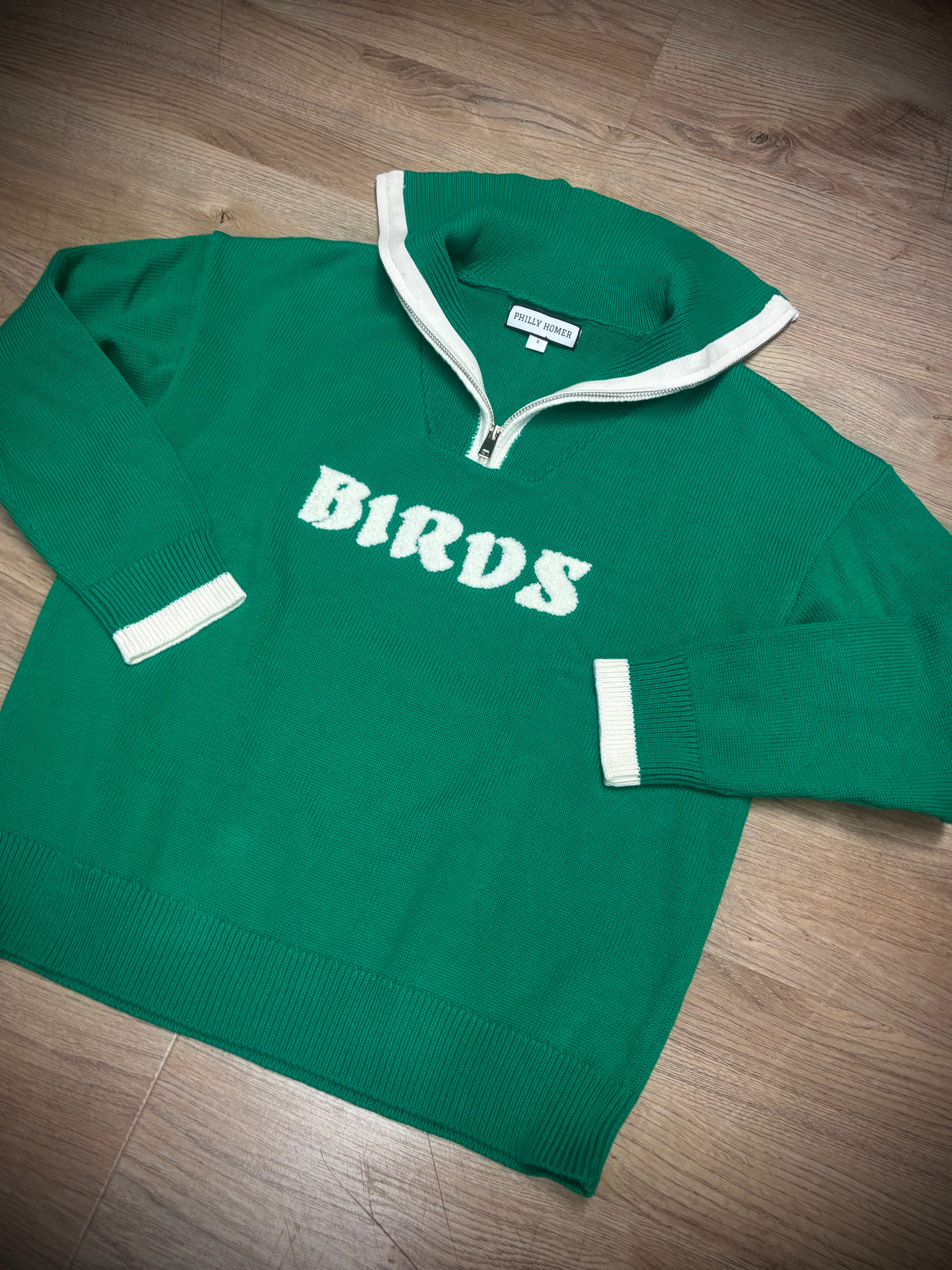 Birds 1/4 zip Ladies sweater