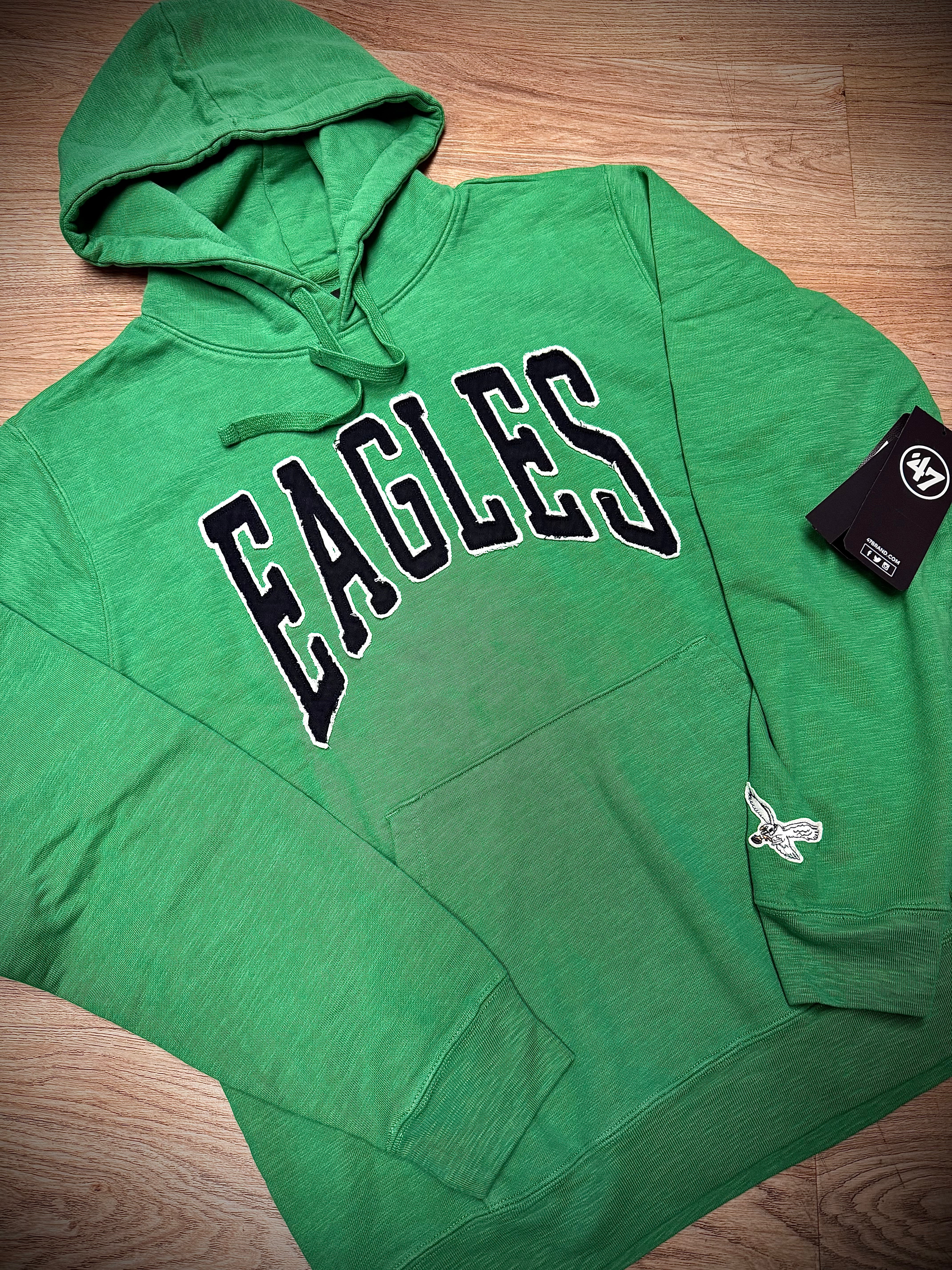 Eagles Washed Kelly Groton French Terry Hoodie