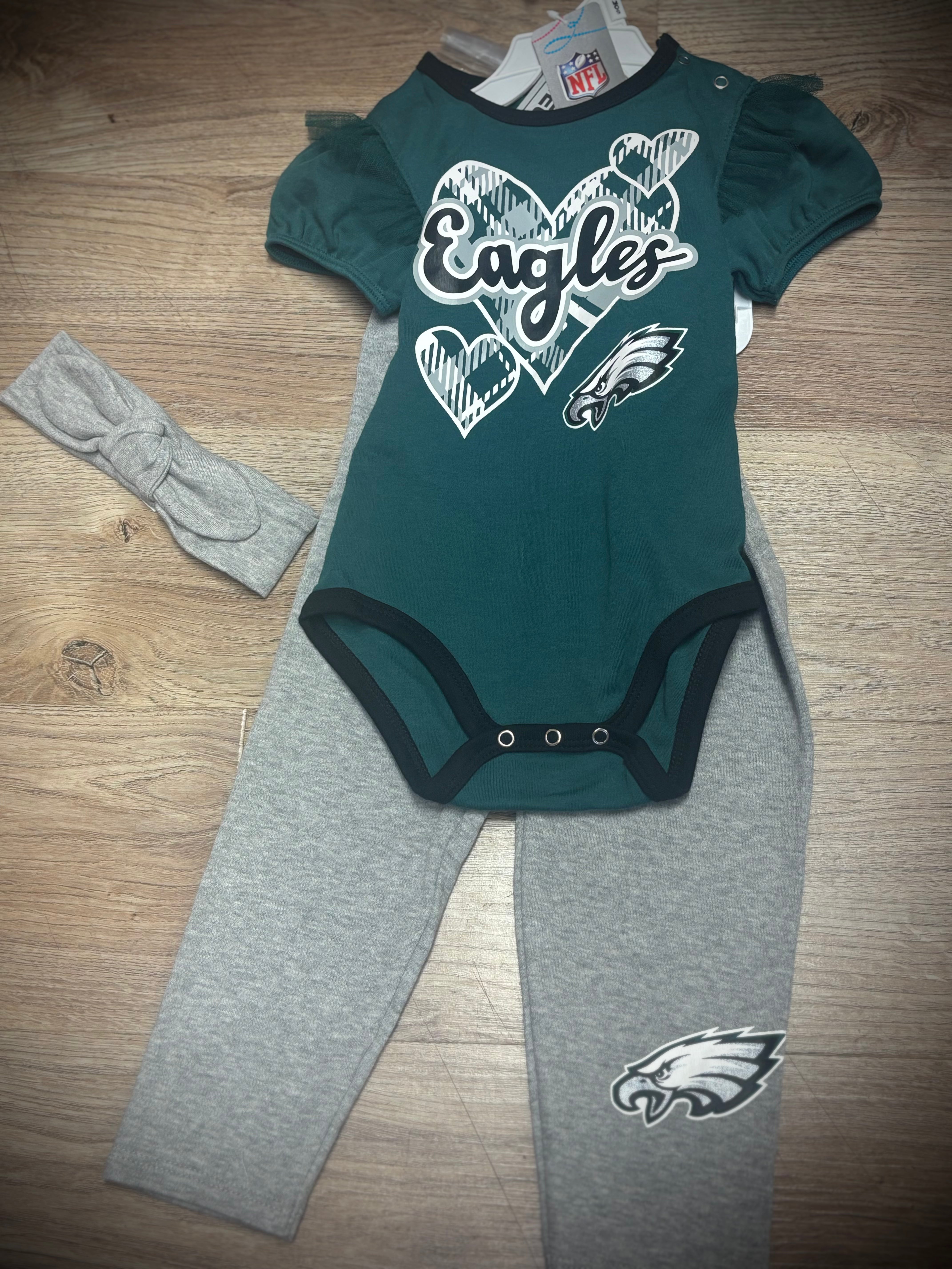 Eagles Infant Fumble Fairy Creeper Set W Headband