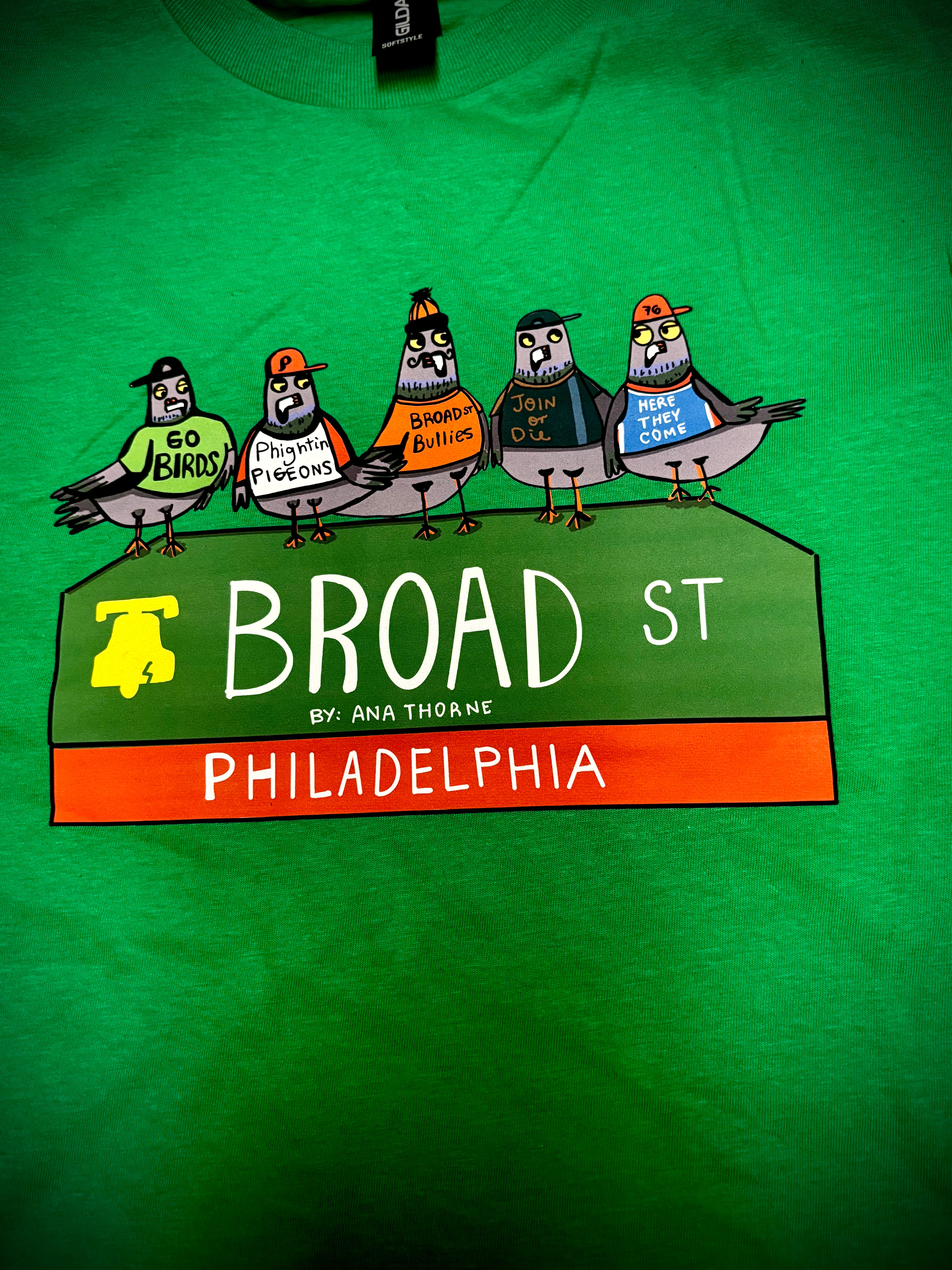 Kids Broad Street Birds Philadelphia Tee by Ana Thorne