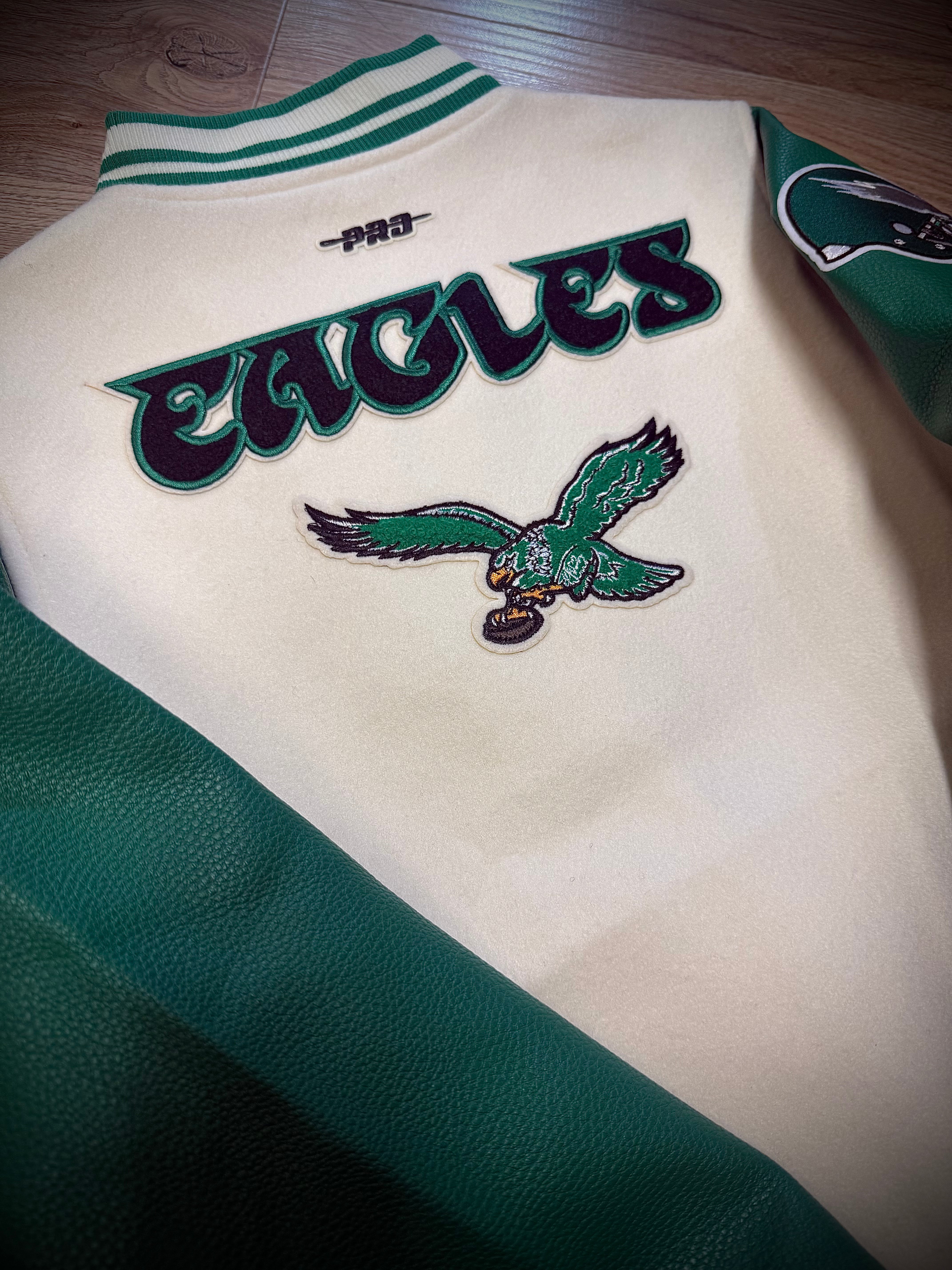 Kids Eagles Throwback Heavyweight Varsity Jacket