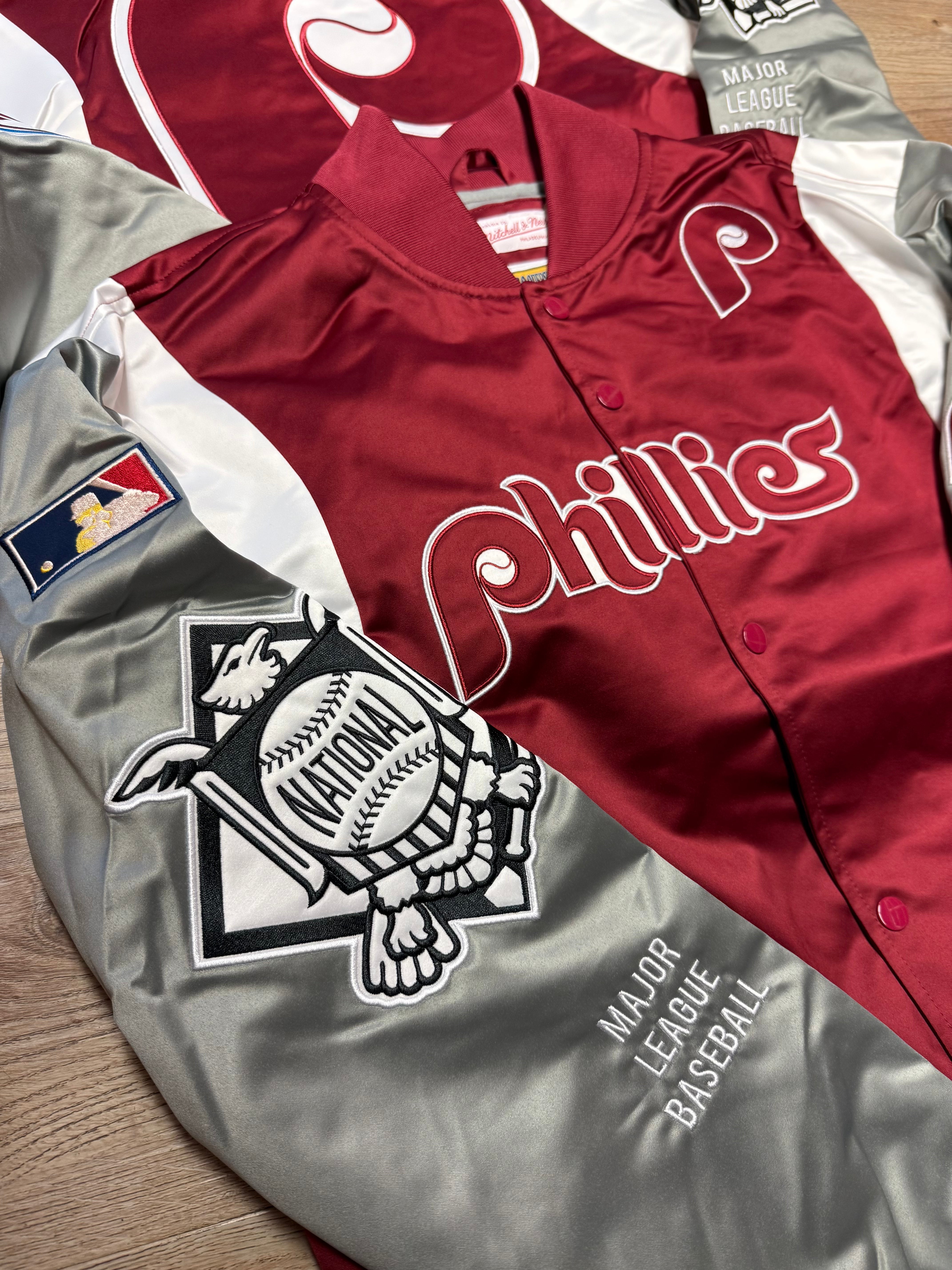 Philadelphia Phillies Throwback Team Origins Satin Jacket