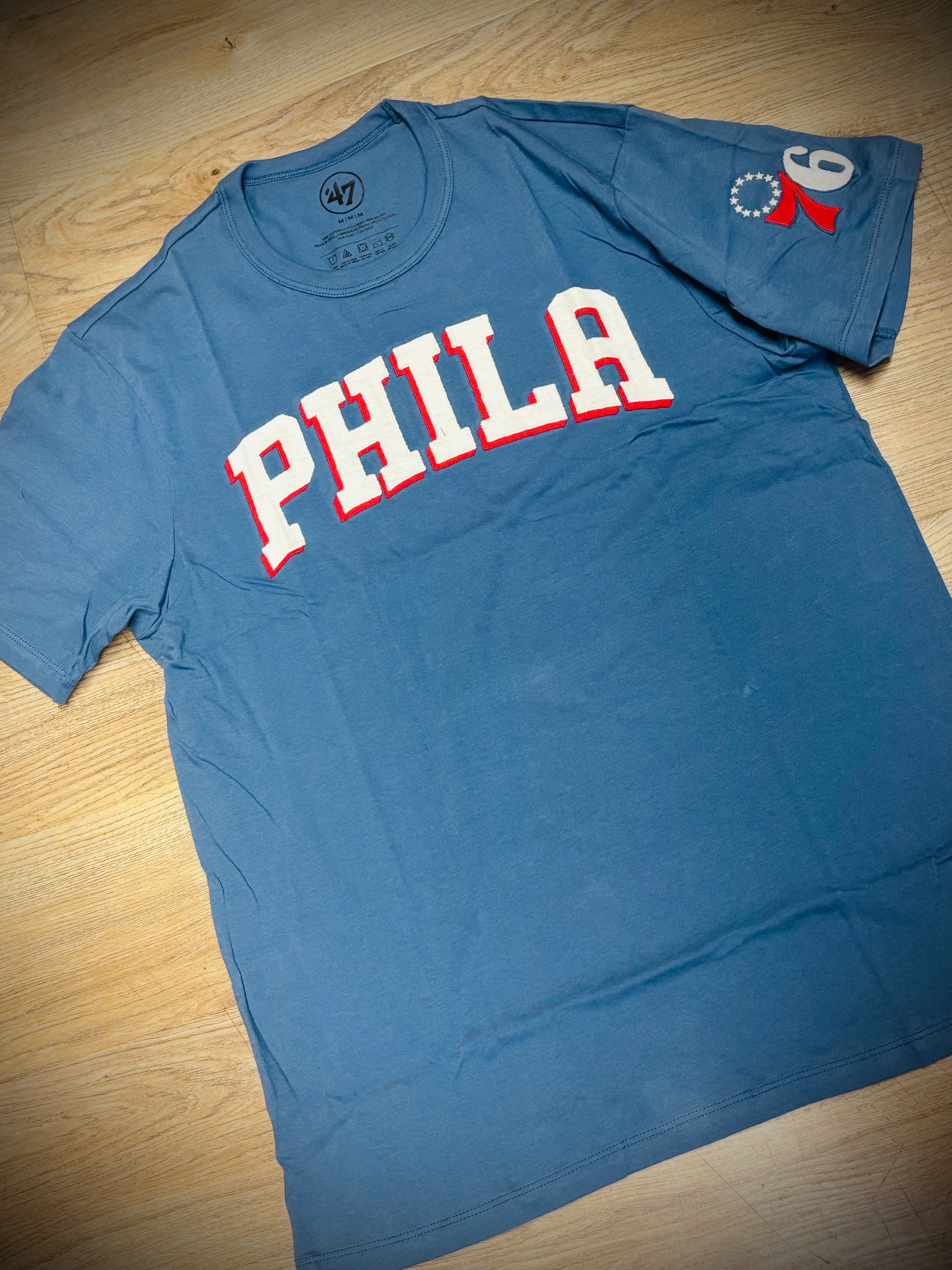 Philadelphia 76ers Cadet Blue Franklin Field house Tee