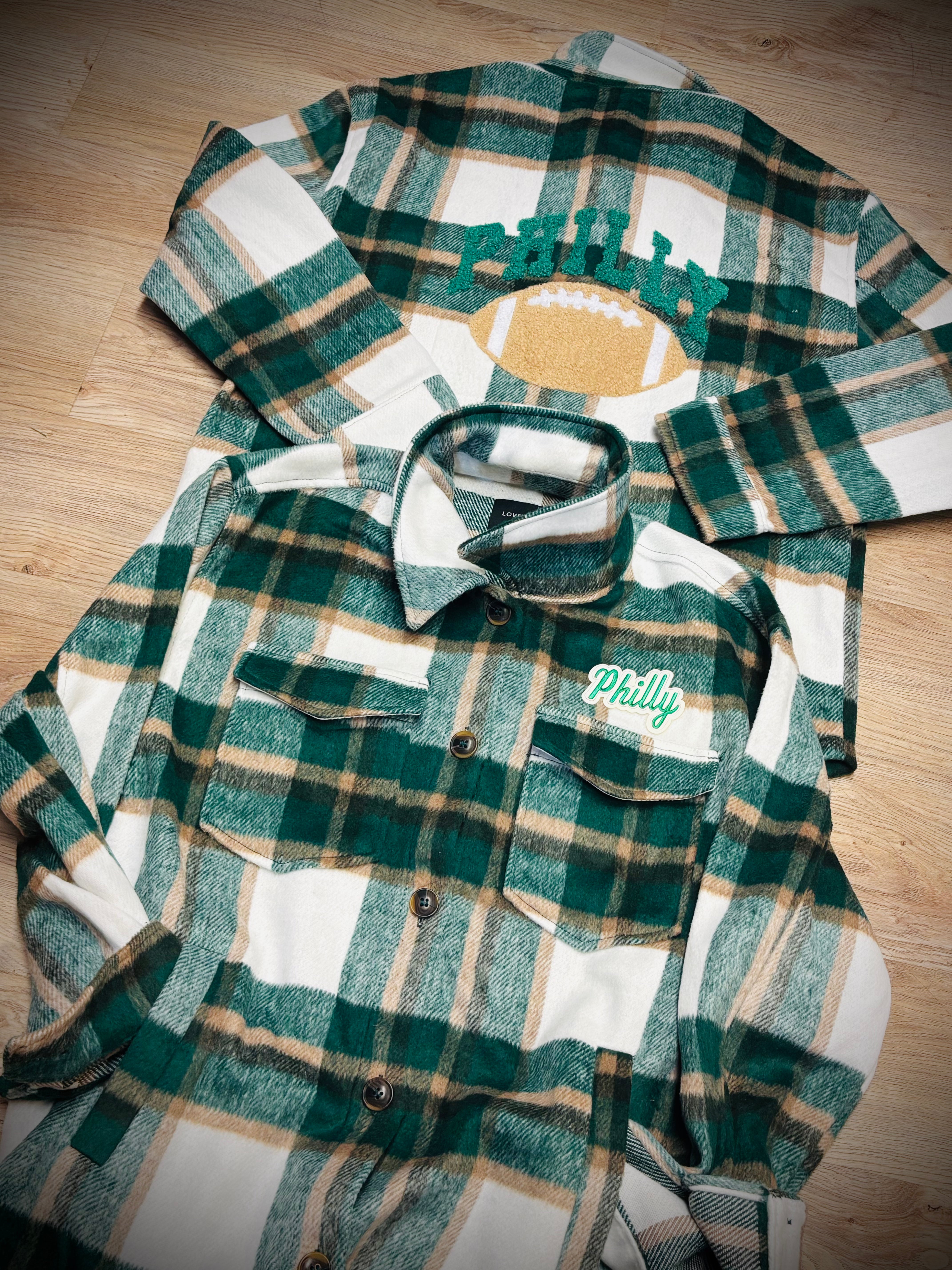 Philly Football Flannel Shacket