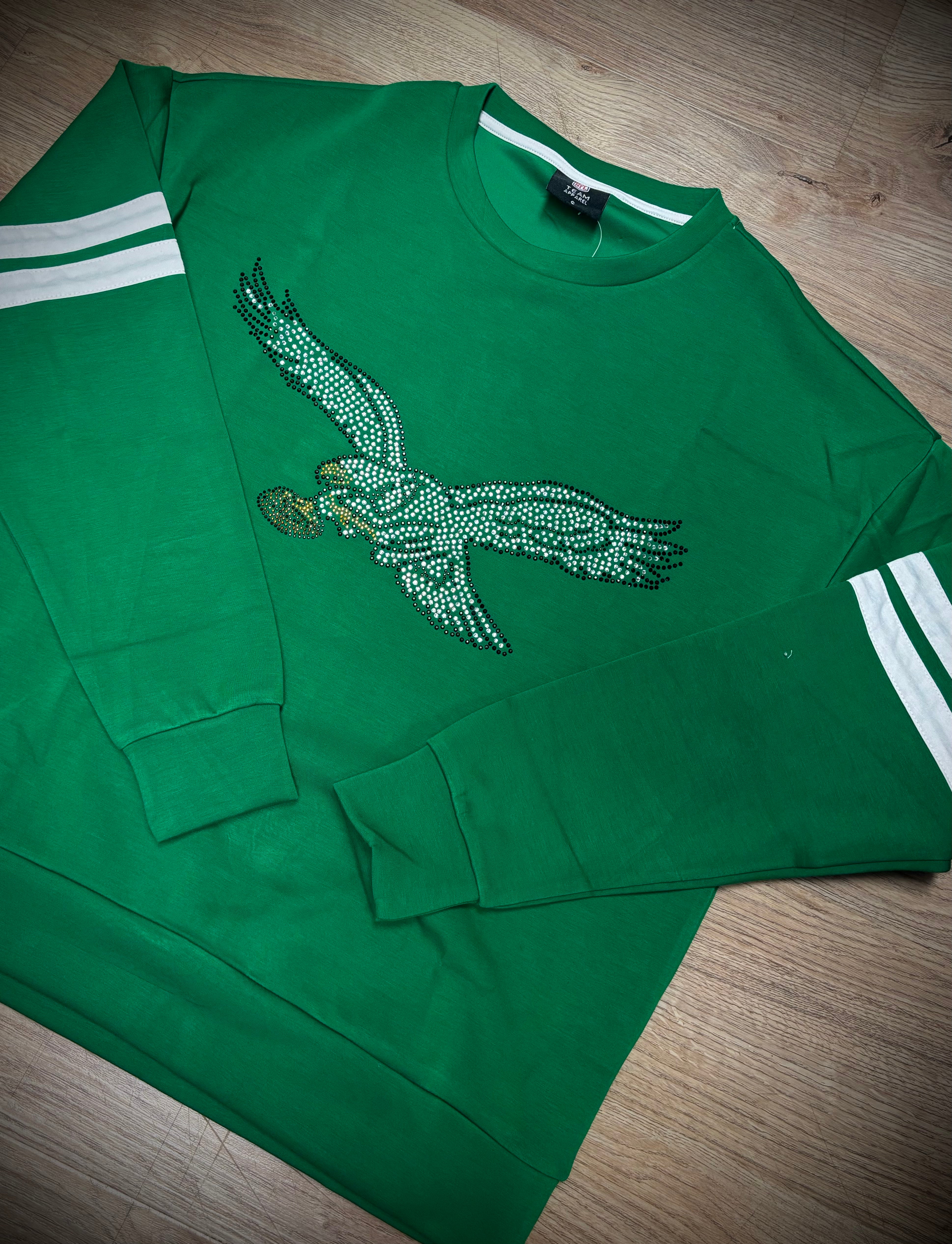 Ladies Eagles Terez Gemstone Logo Crew Sweatshirt
