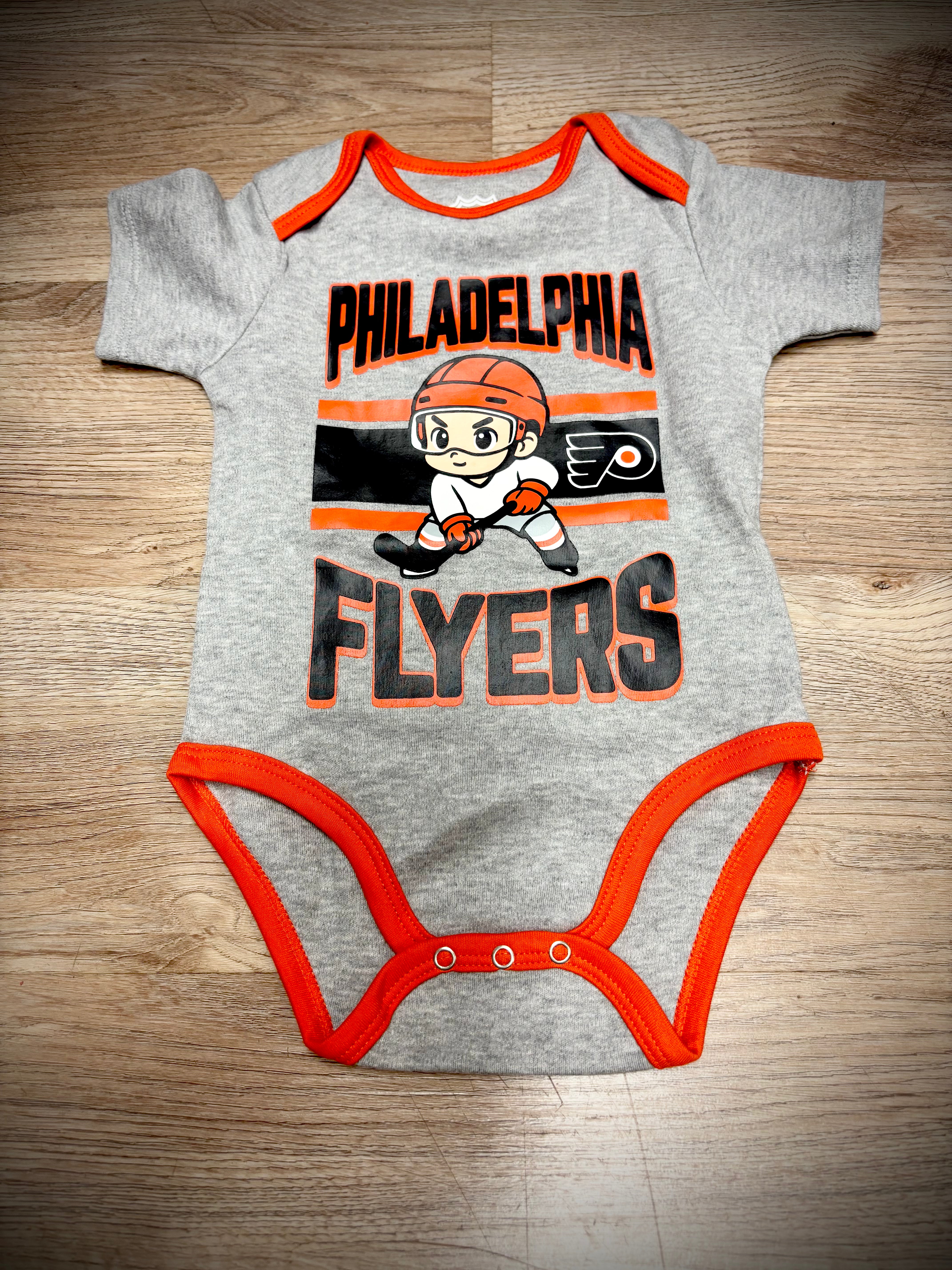 Flyers Baby Gray Player Onsie