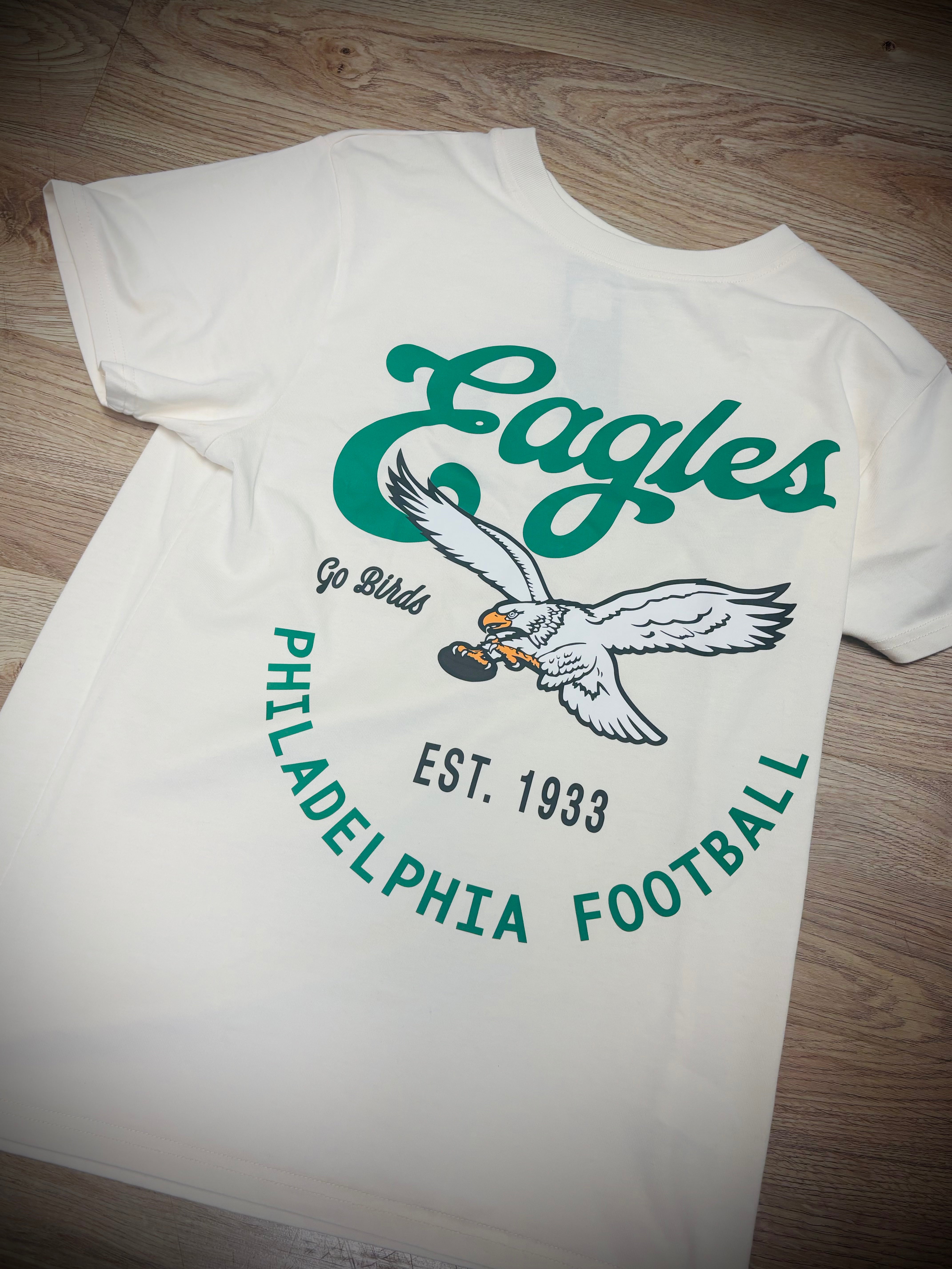Ladies Eagles Classic Throwback Cotton Blend Crew Neck