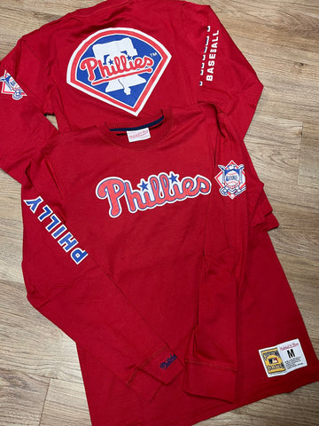 Kids Phillies Long Sleeve Wordmark Tee