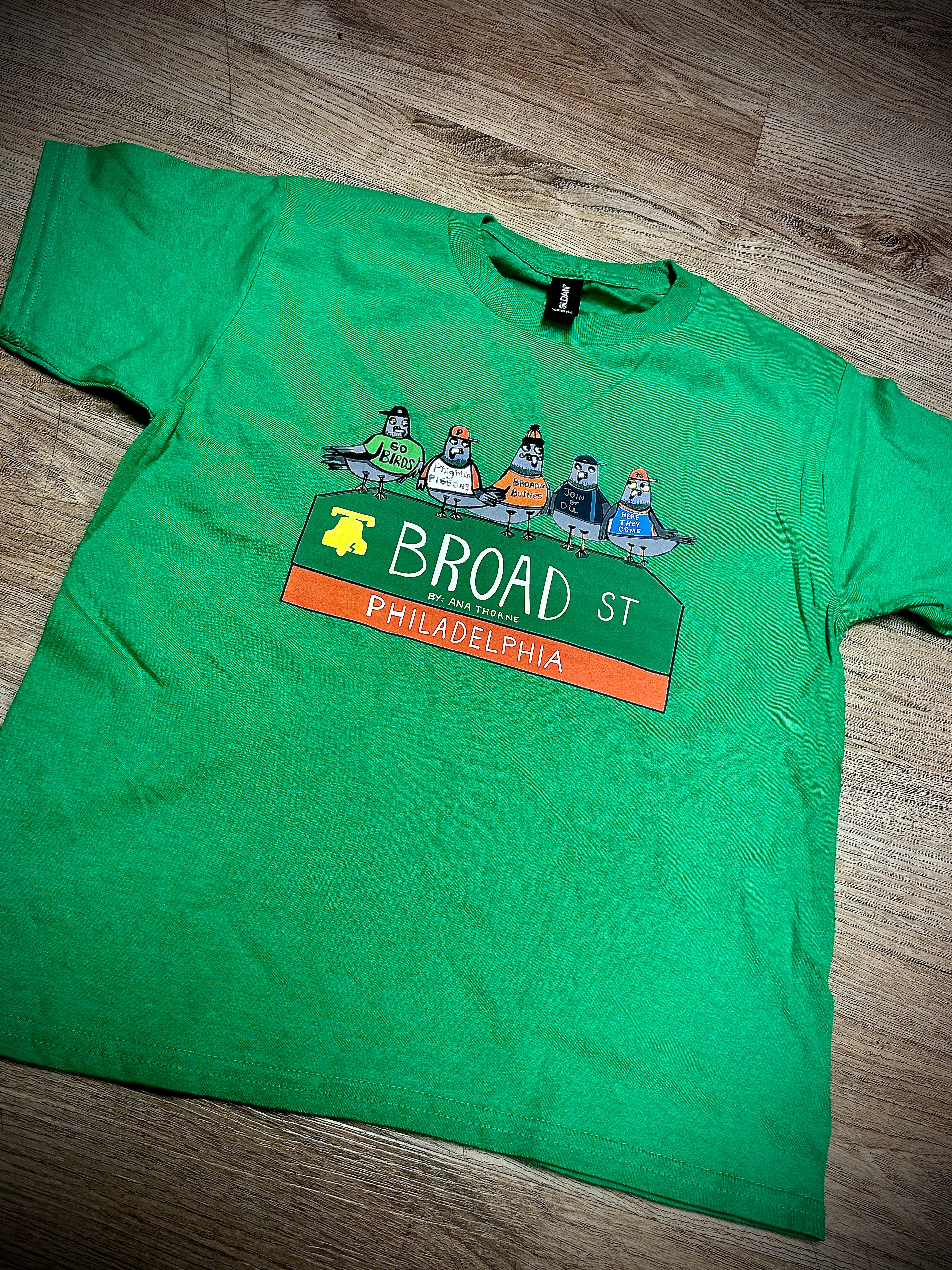 Kids Broad Street Birds Philadelphia Tee by Ana Thorne
