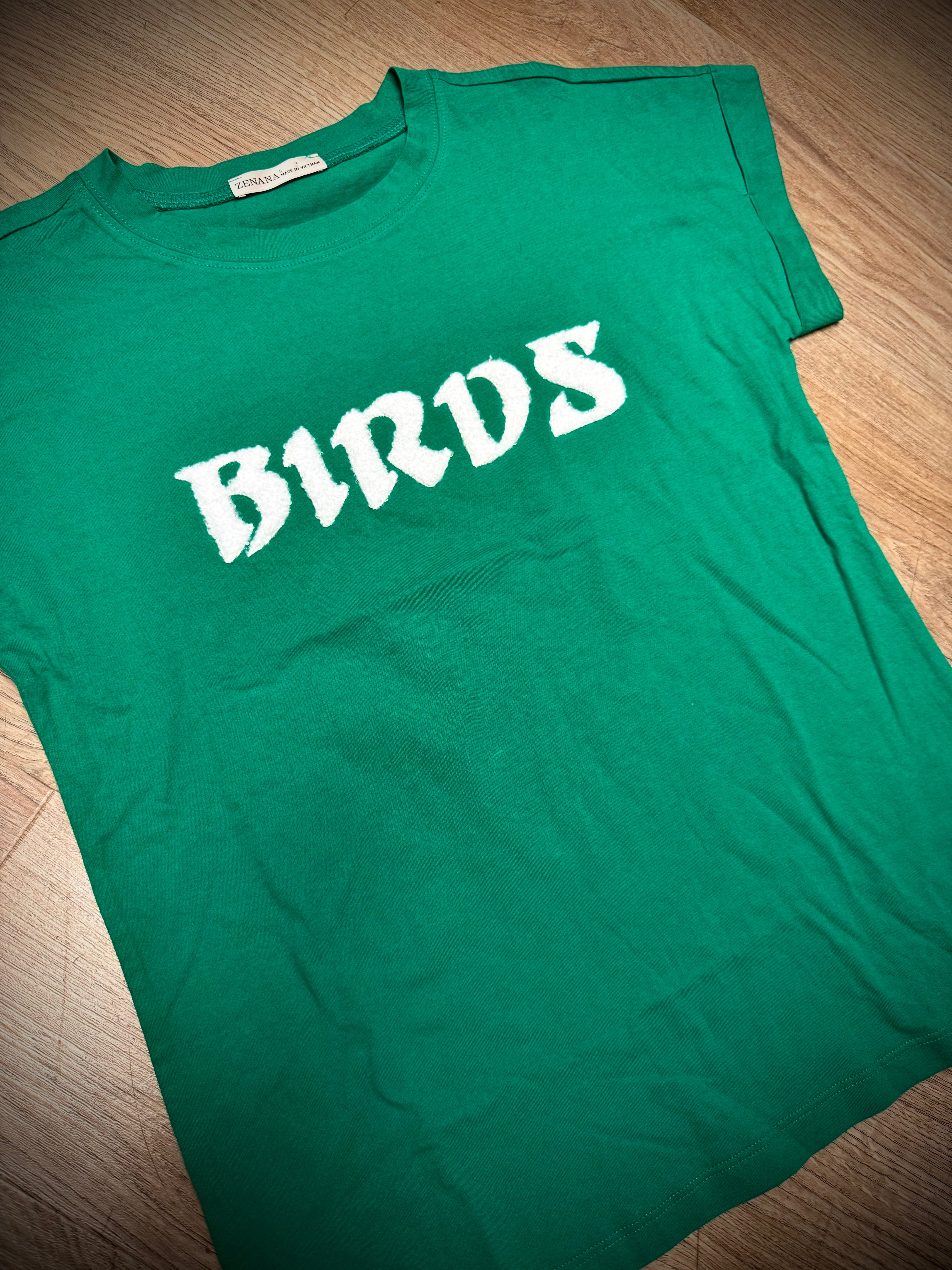 Ladies Birds Cap Sleeve Fitted Tee