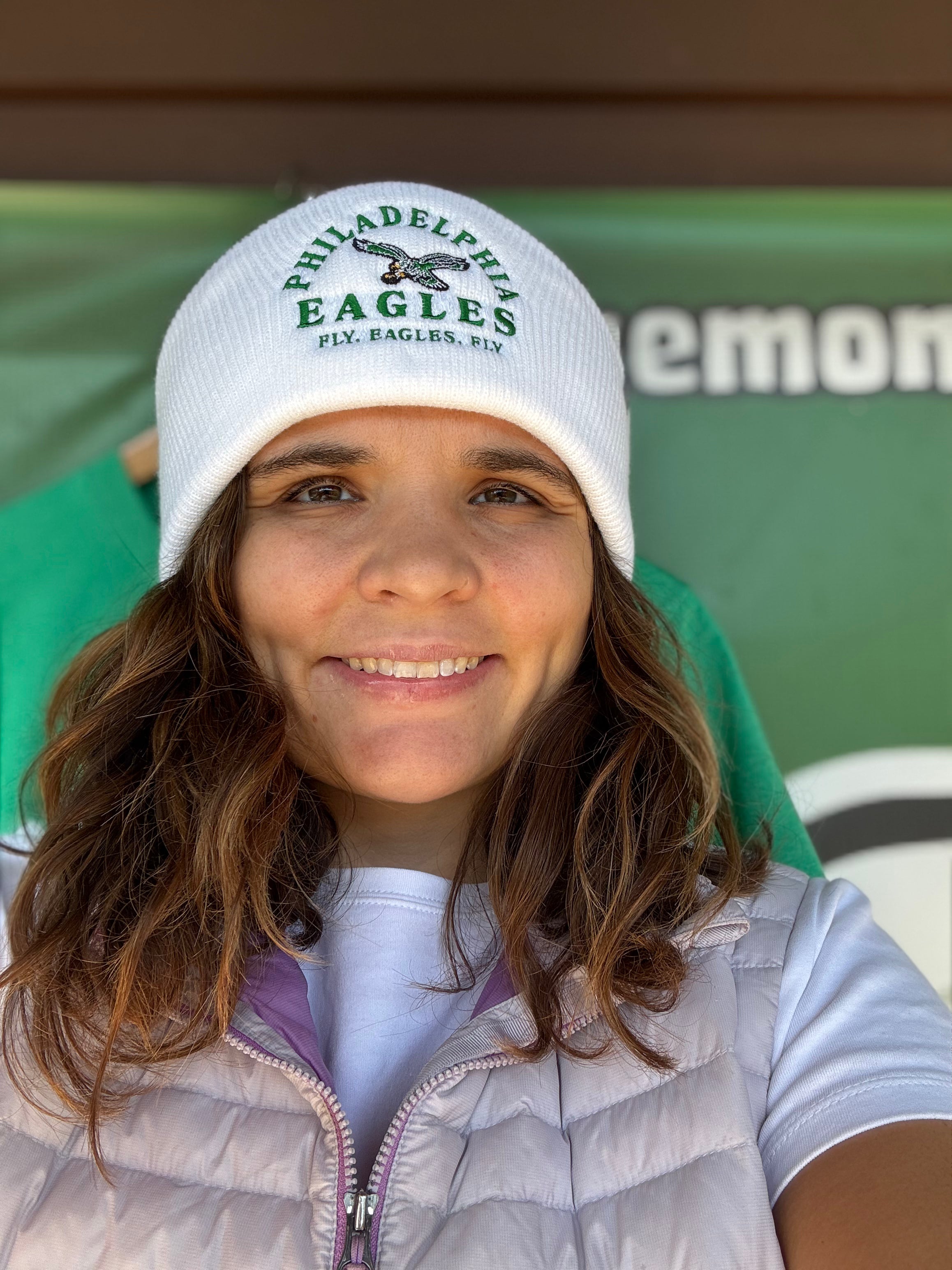 Fly Eagles Fly White Cuff Knitty Hat