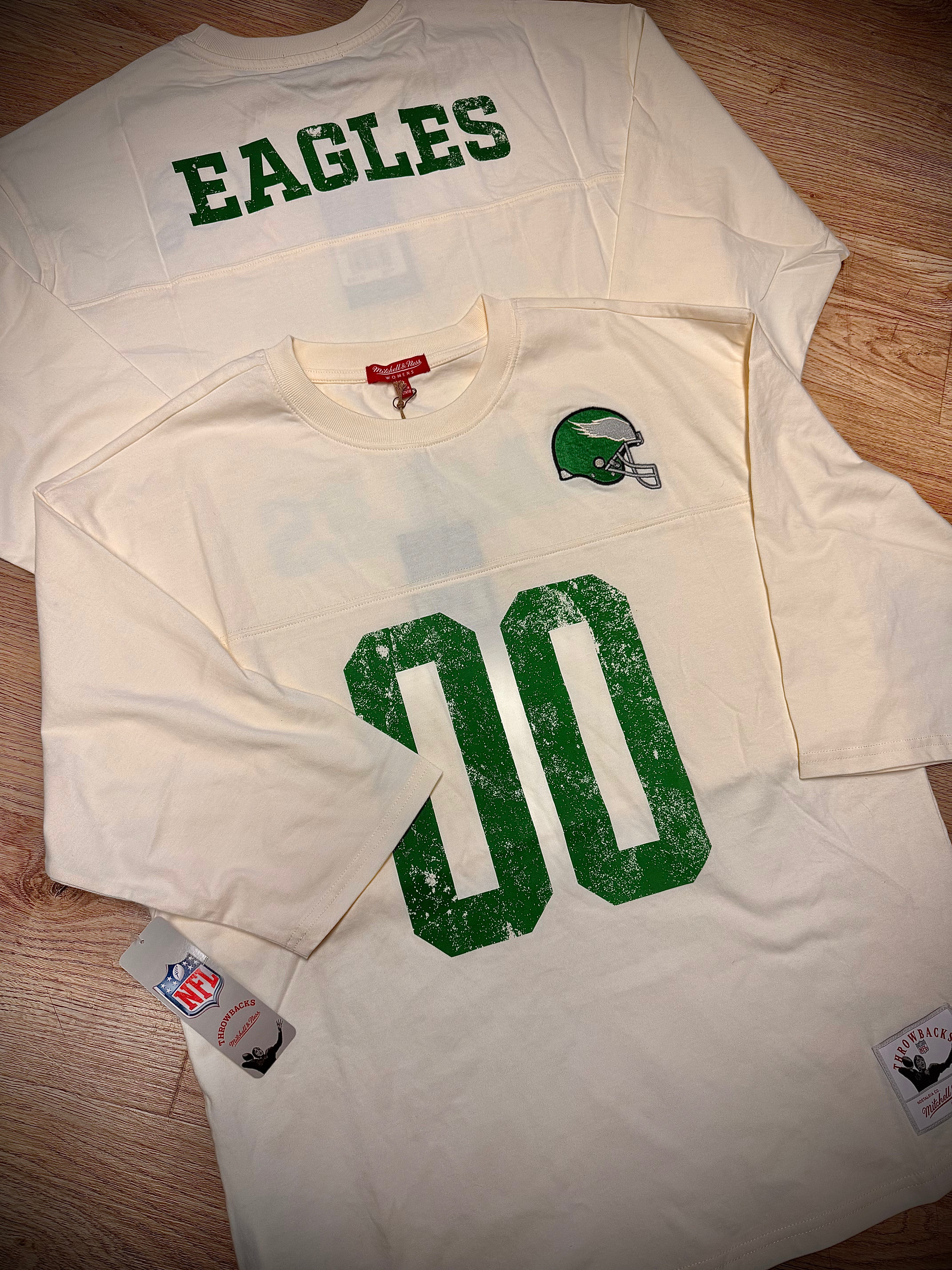Ladies Eagles Retro Roots Oversized 3/4 Sleeve Tee