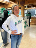 Go Birds Winged Crop White Hoodie