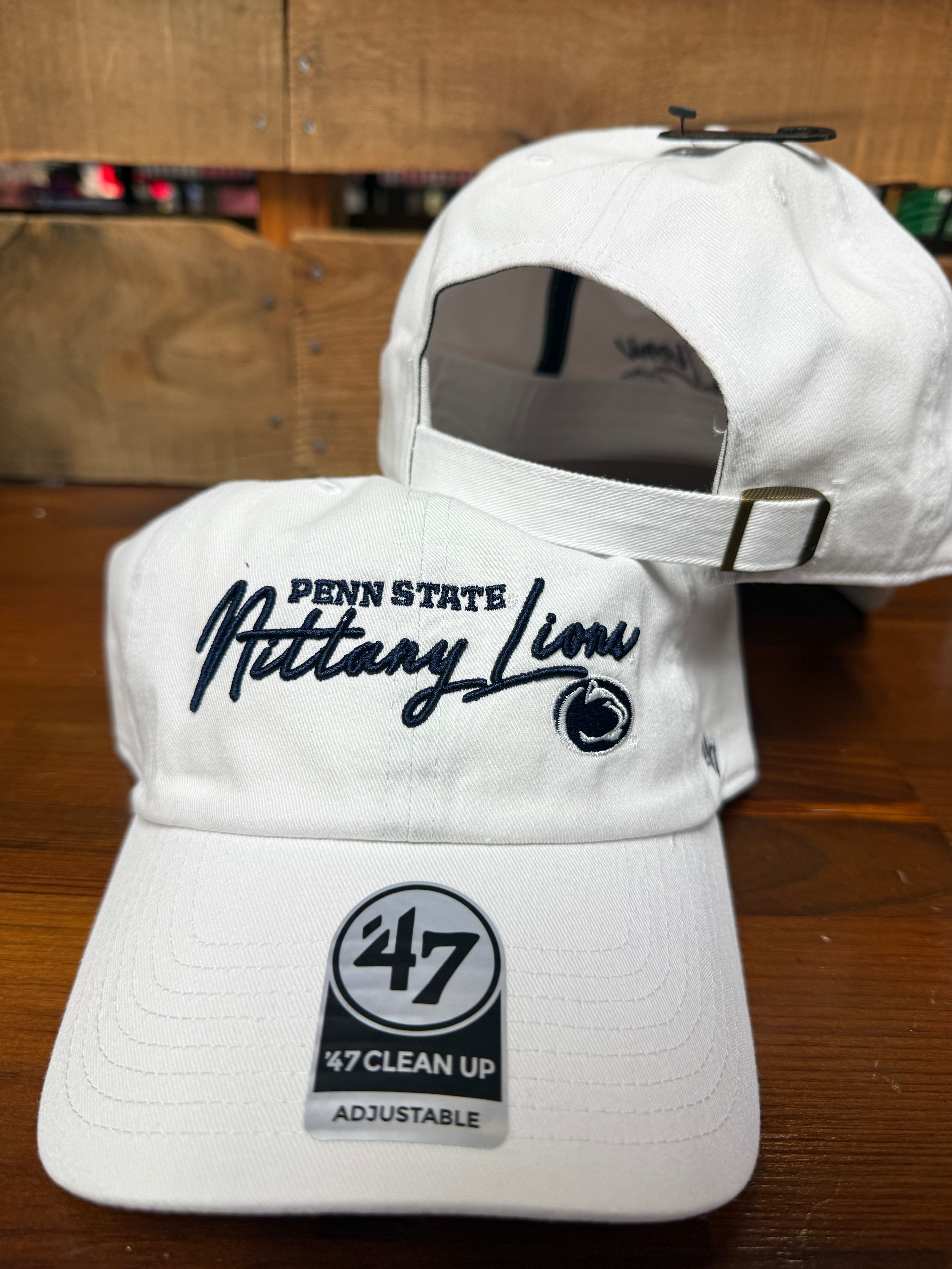 Penn State White Out Script Hat