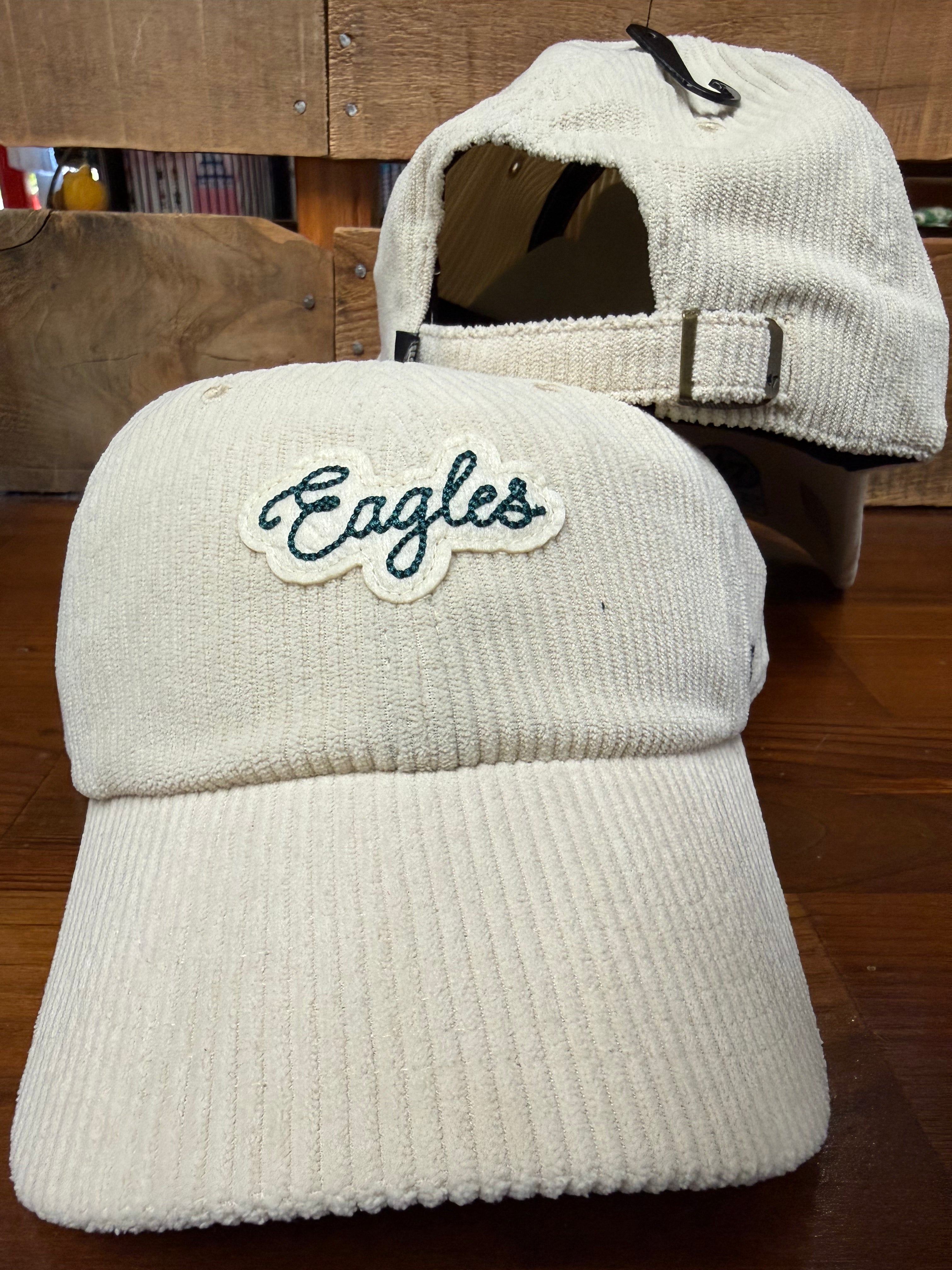 Ladies EaglesNatural Rope Script Corduroy Hat